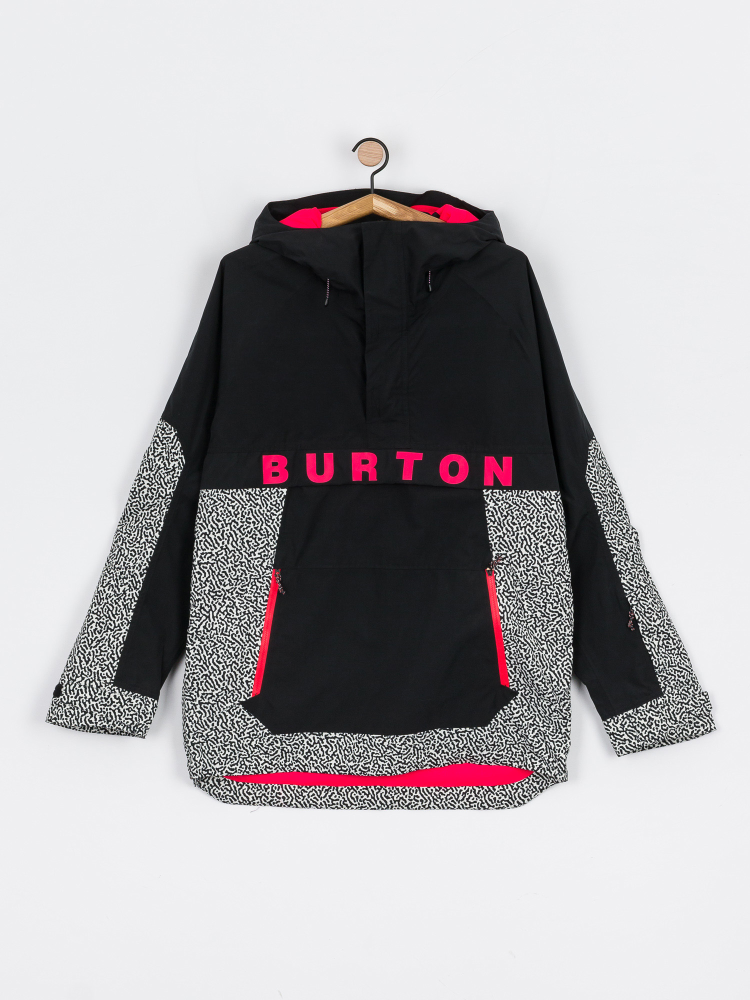 Burton Frostner Anorak Snowboard jacket - black (true black/pj print)