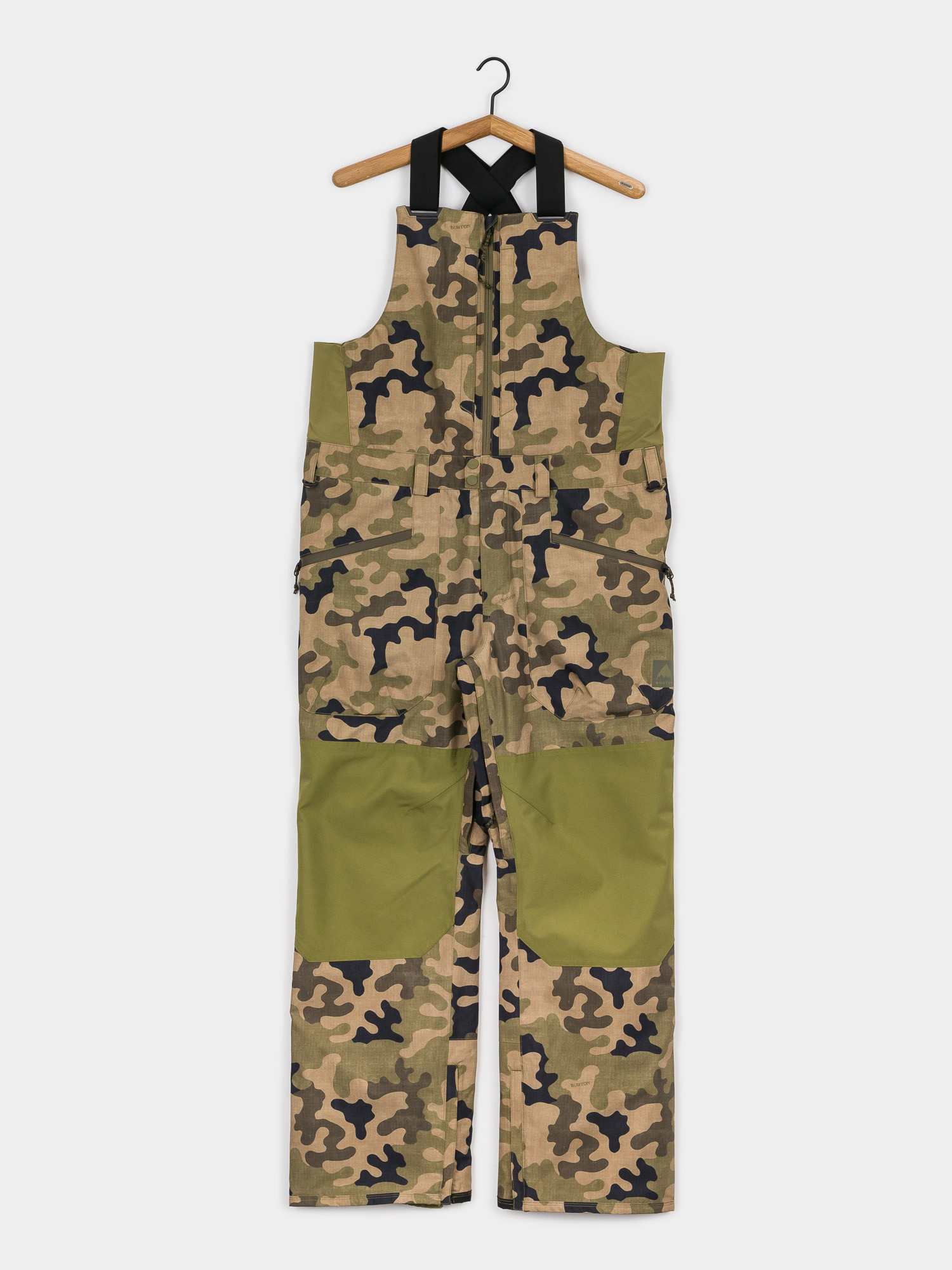 Mens Burton Gore‑Tex Reserve Bib Snowboard pants (martini olive terra camo/martini olive)
