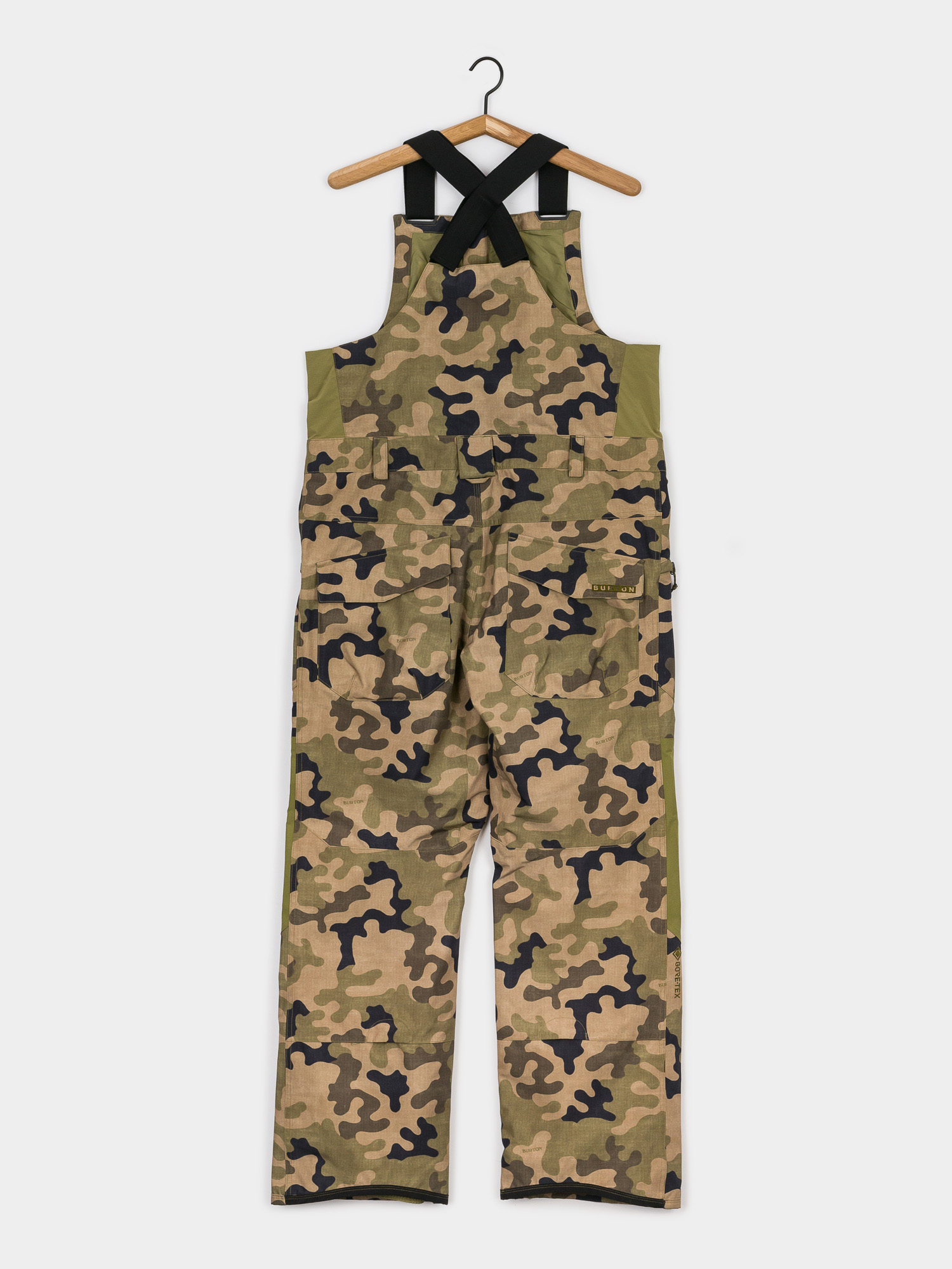 Mens Burton Gore‑Tex Reserve Bib Snowboard pants (martini olive terra camo/martini olive)