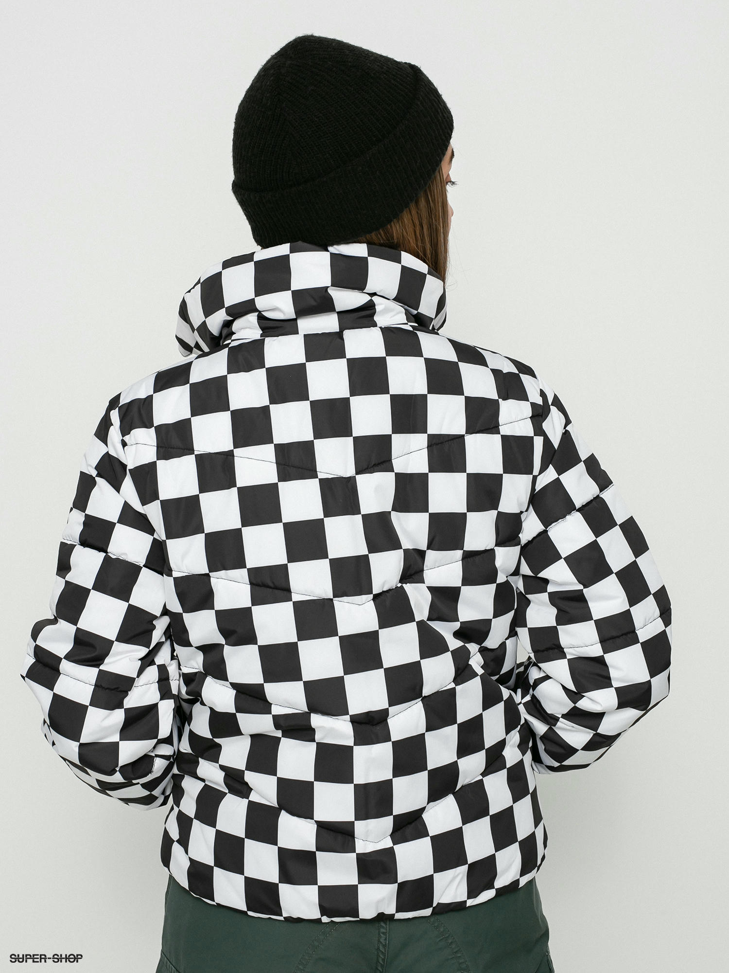 black and white checkered vans jacket