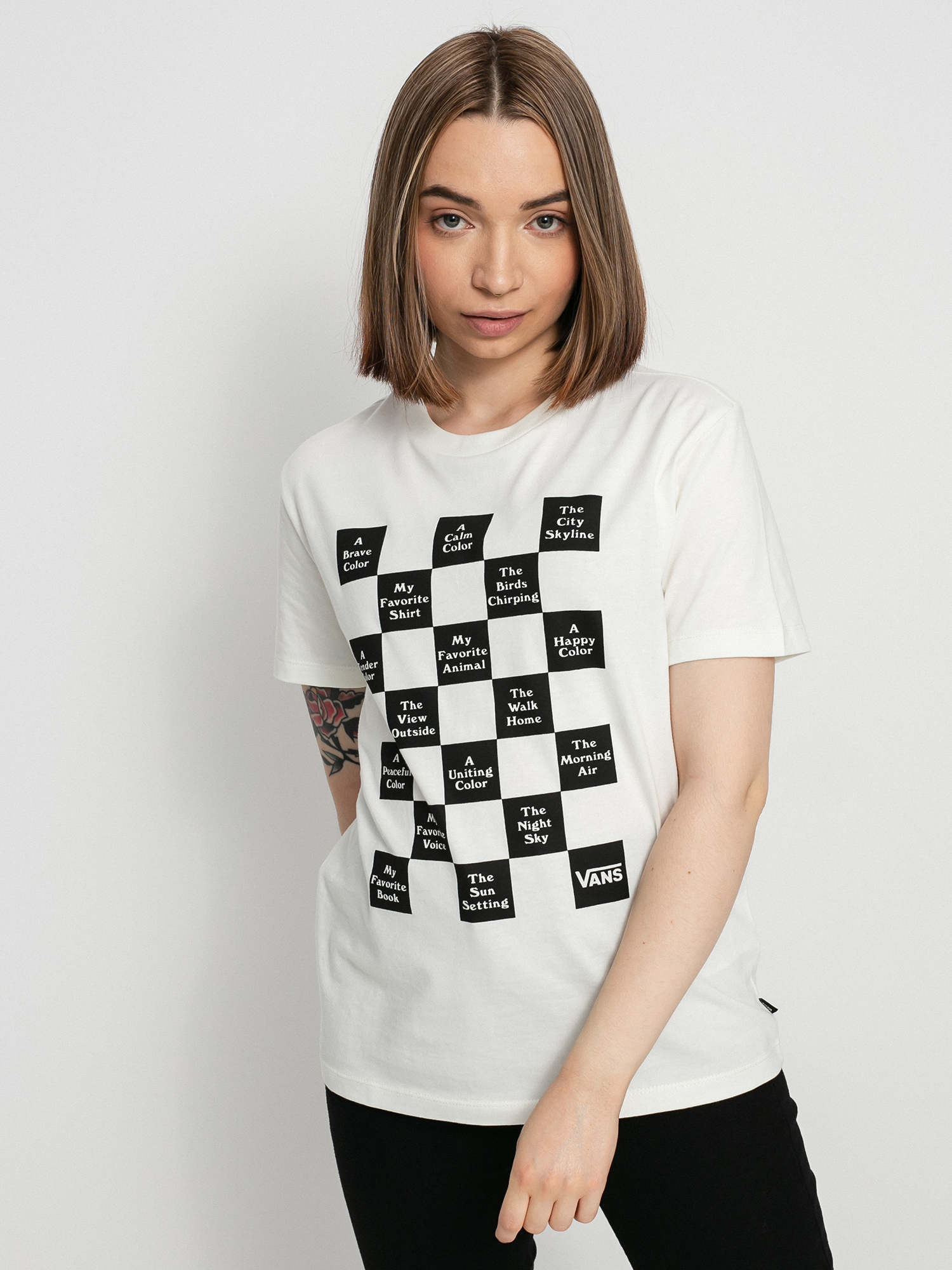 Vans Checkerboard Day T-shirt Wmn (marshmallow)