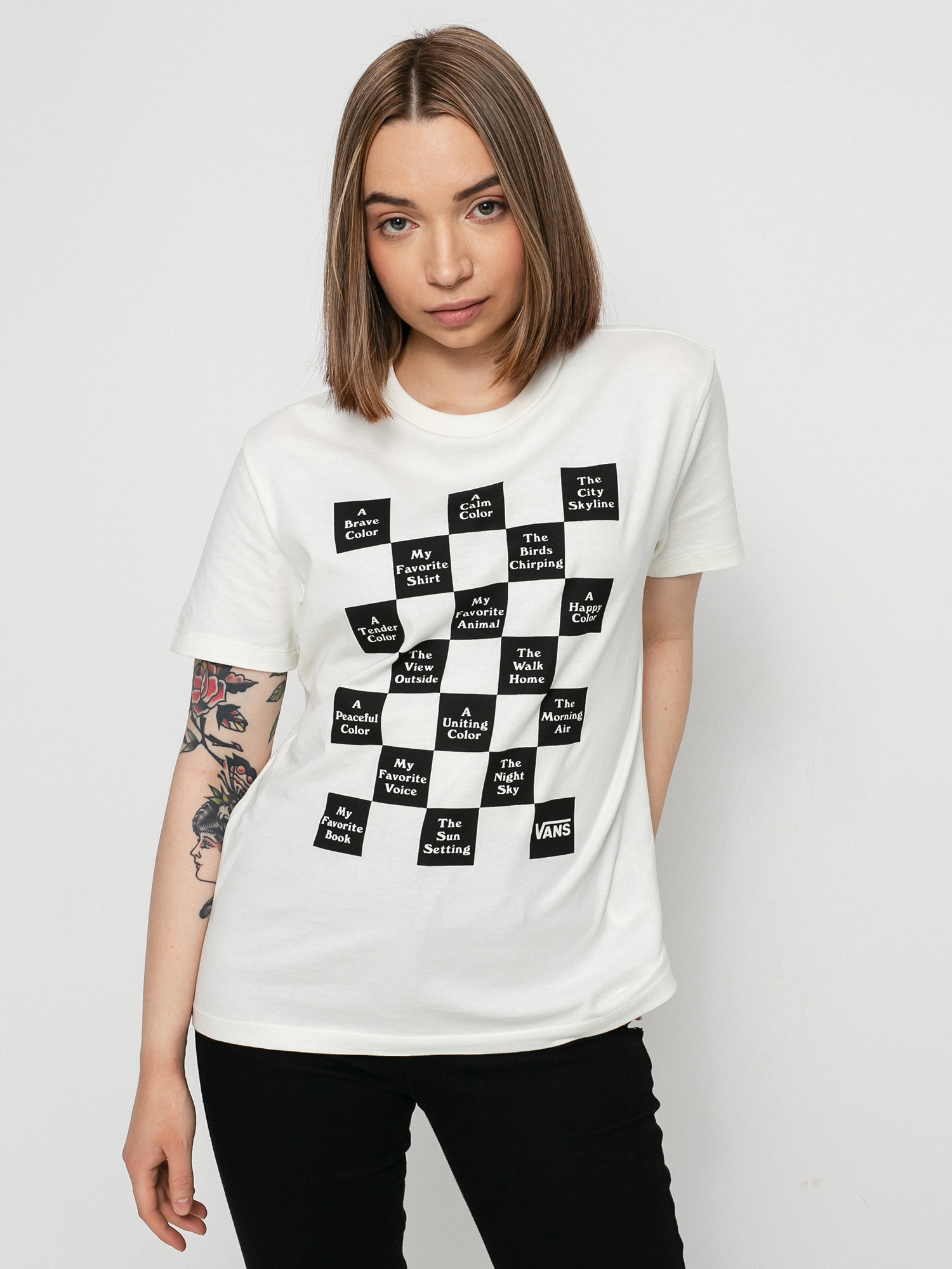 Vans Checkerboard Day T-shirt Wmn (marshmallow)