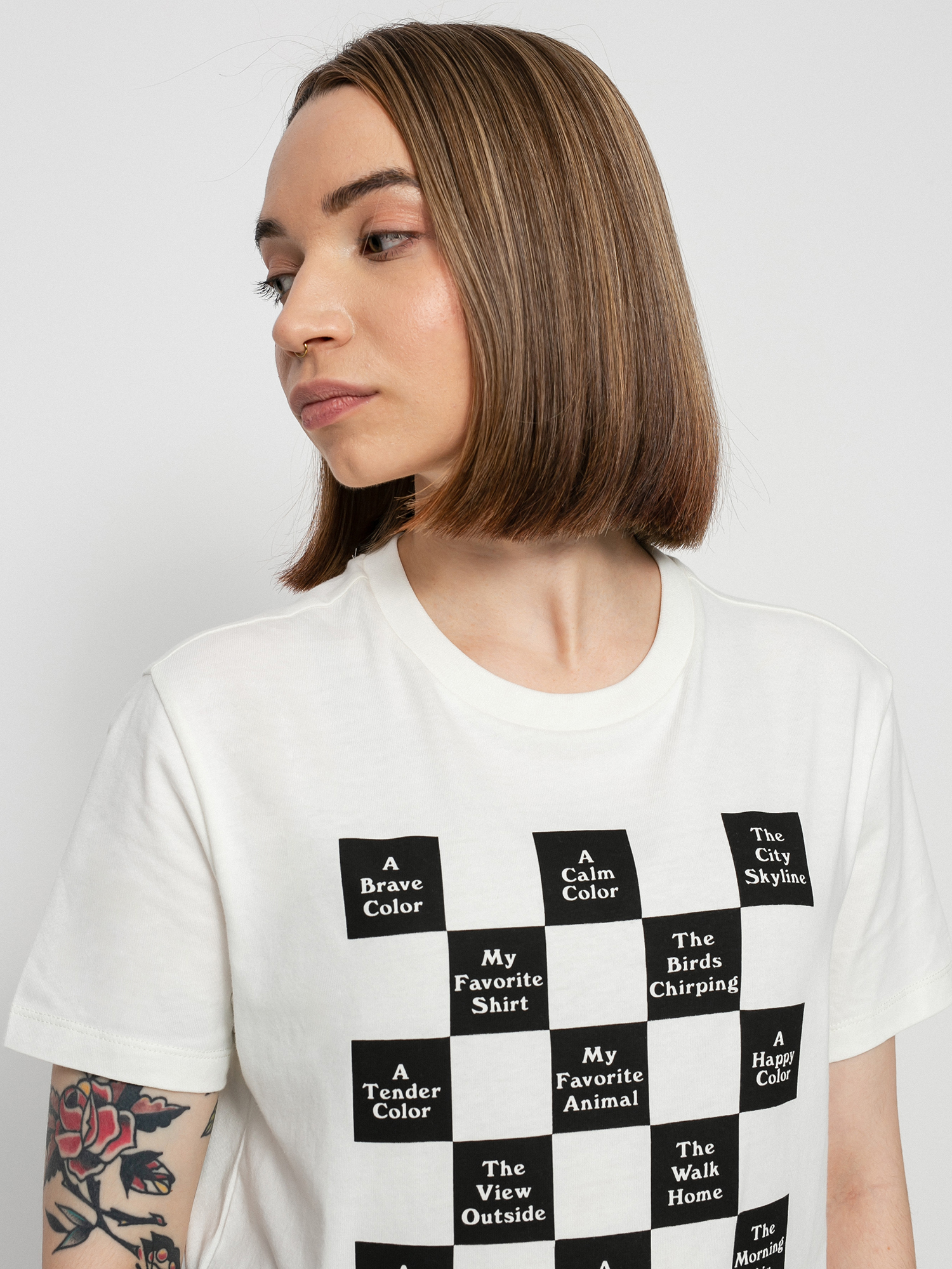 Vans Checkerboard Day T-shirt Wmn (marshmallow)