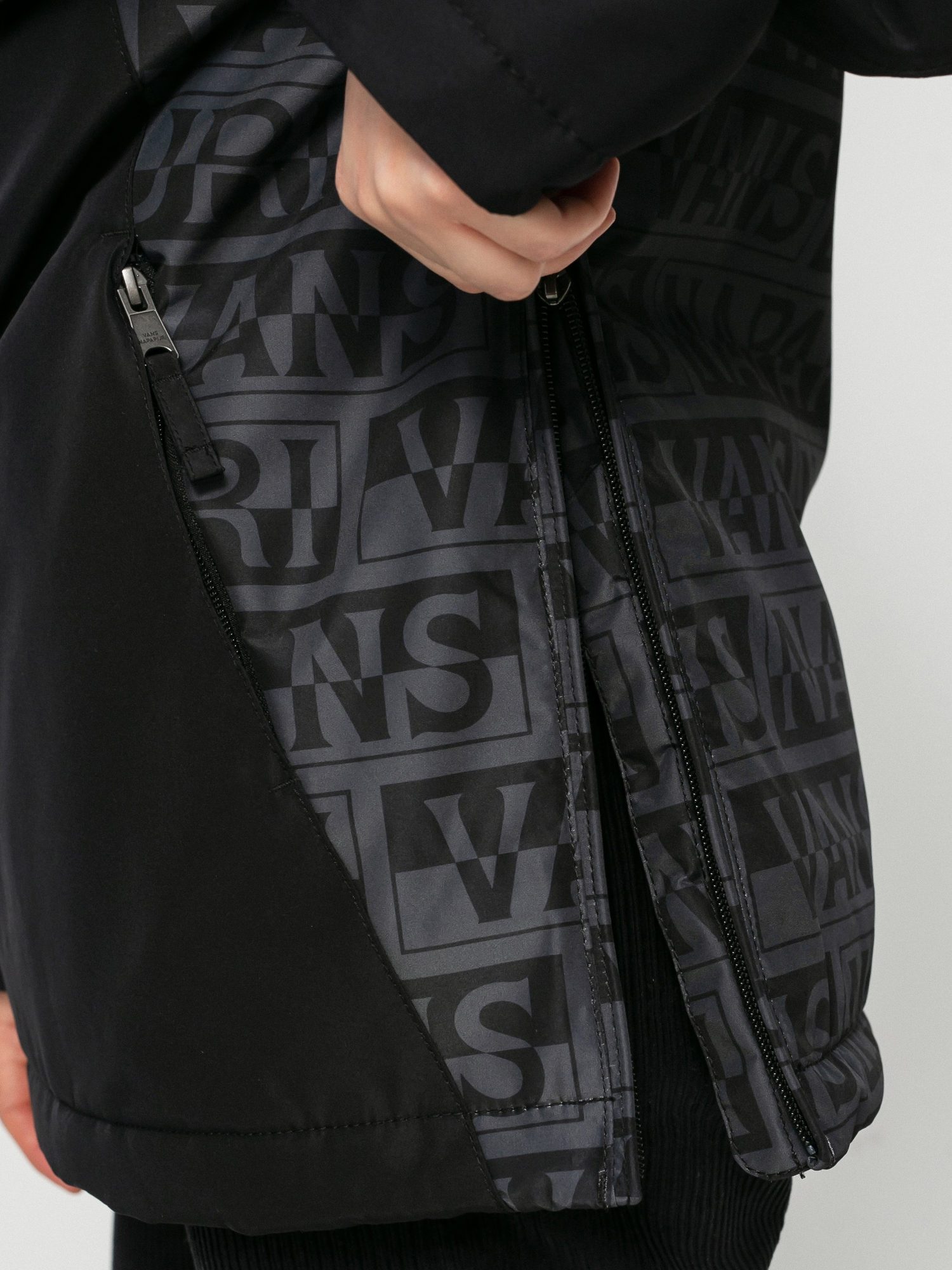 black anorak coat