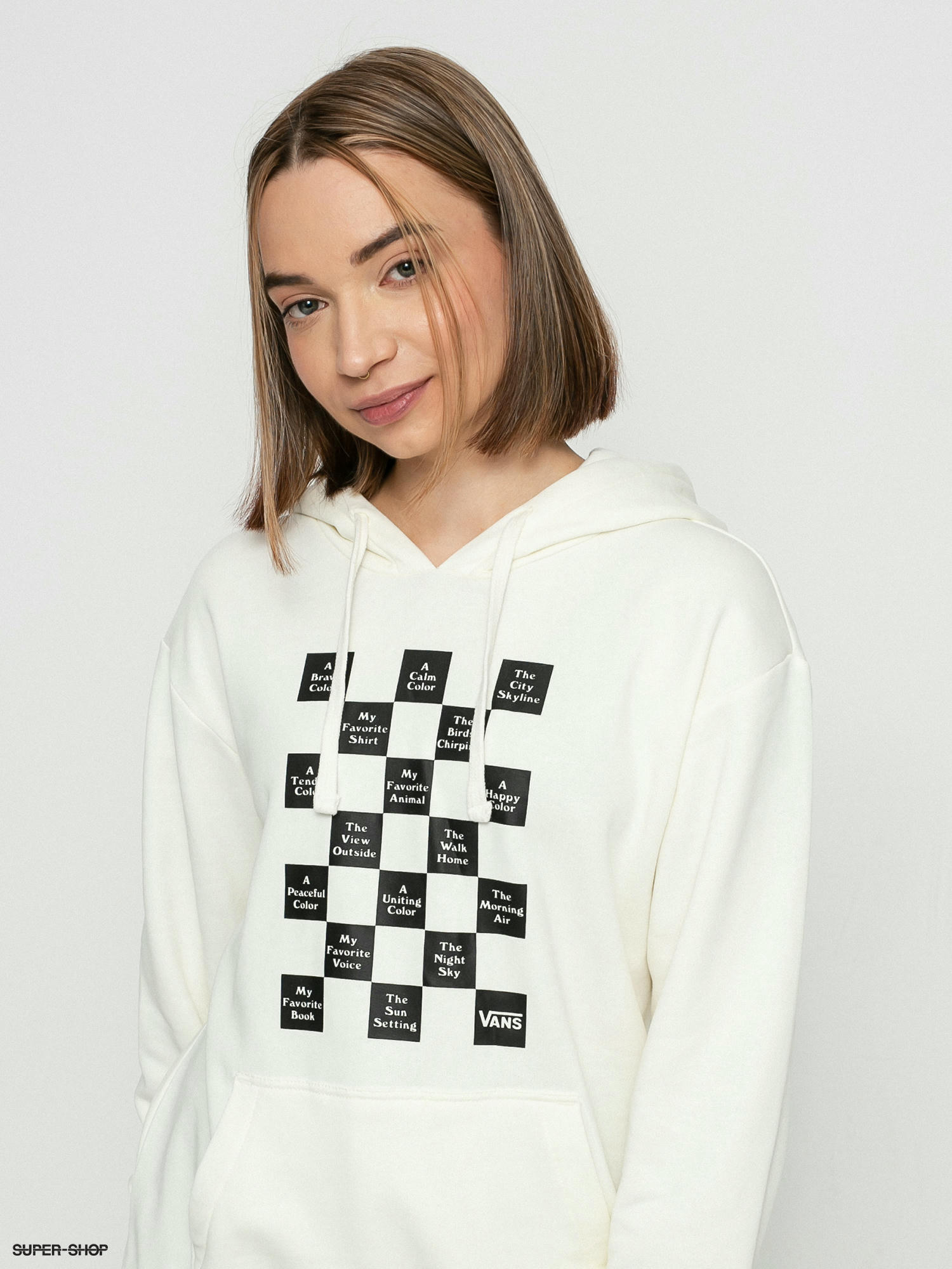 checkerboard vans hoodie