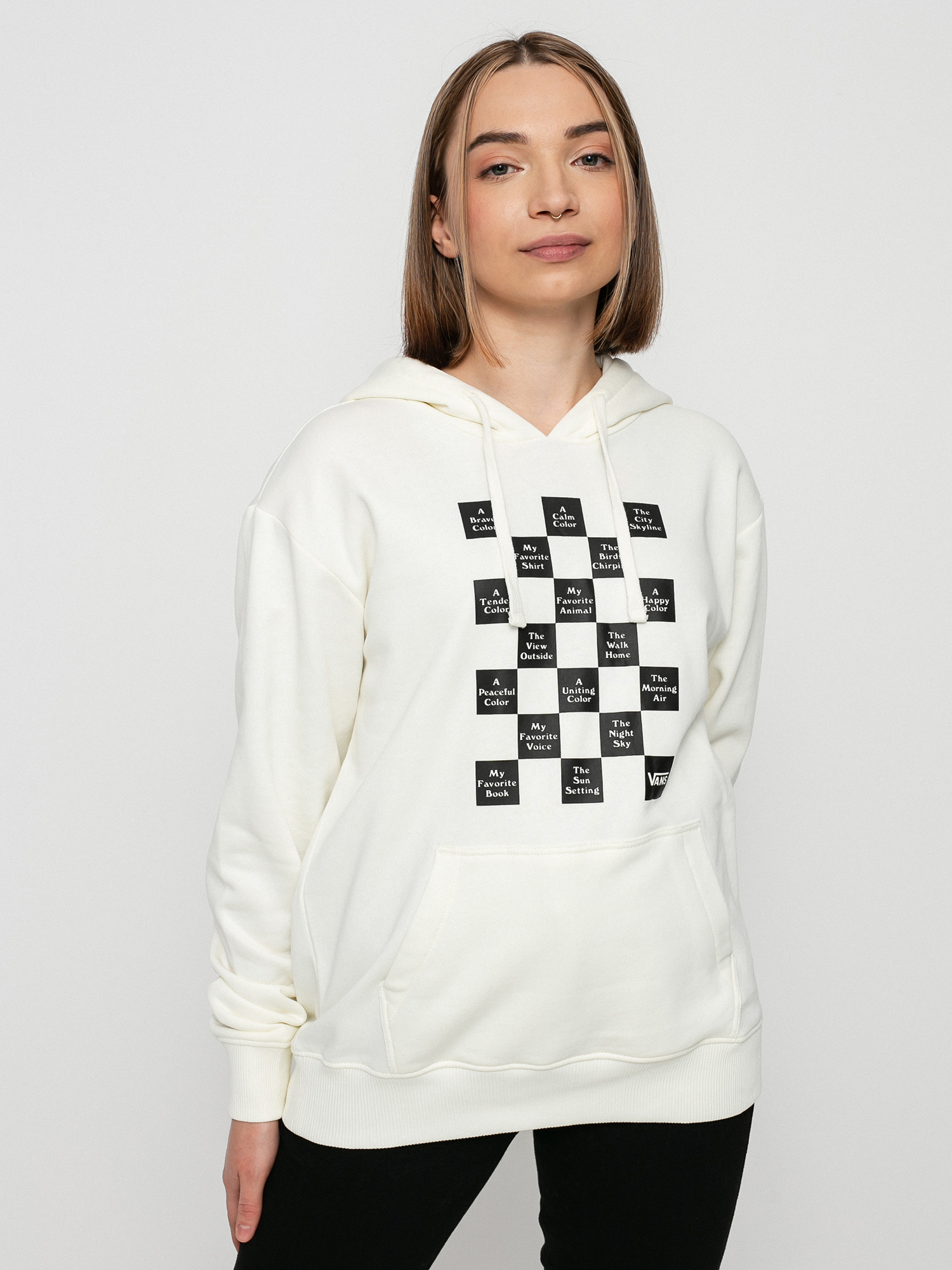 Vans Checkerboard Day HD Hoodie Wmn (marshmallow)