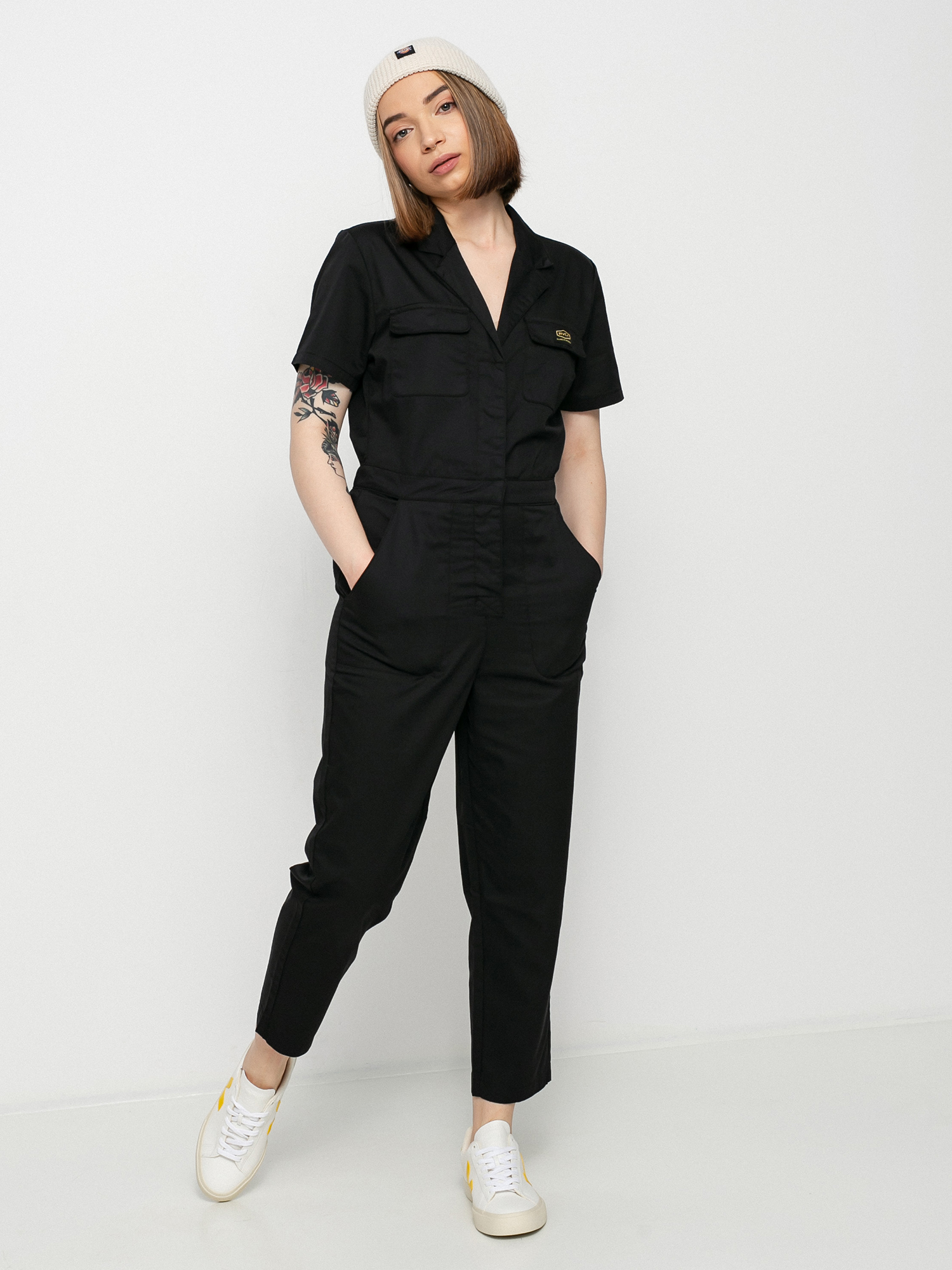 Womens RVCA Recession Jumpsuit Overall (rvca black)