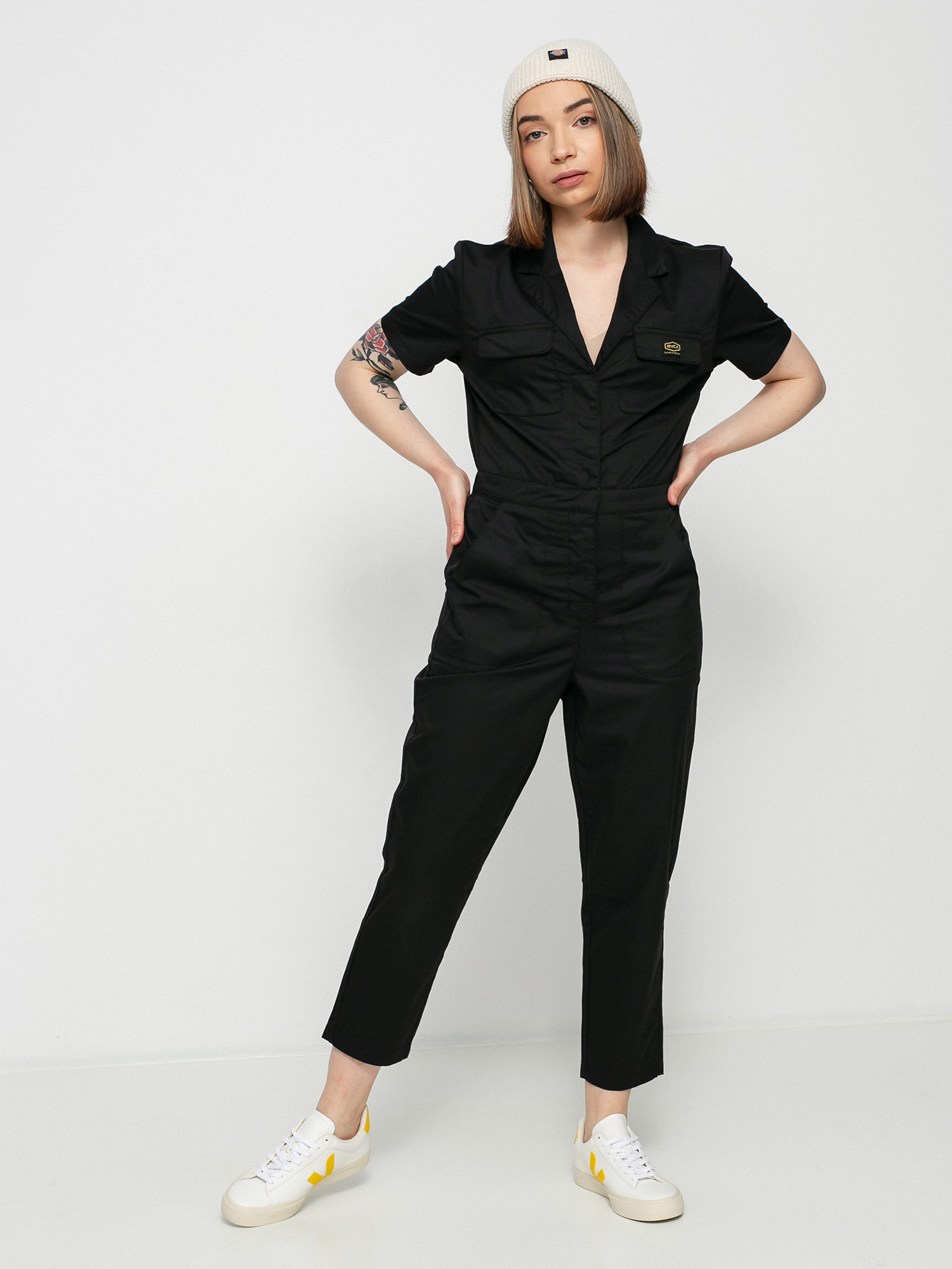 Womens RVCA Recession Jumpsuit Overall (rvca black)