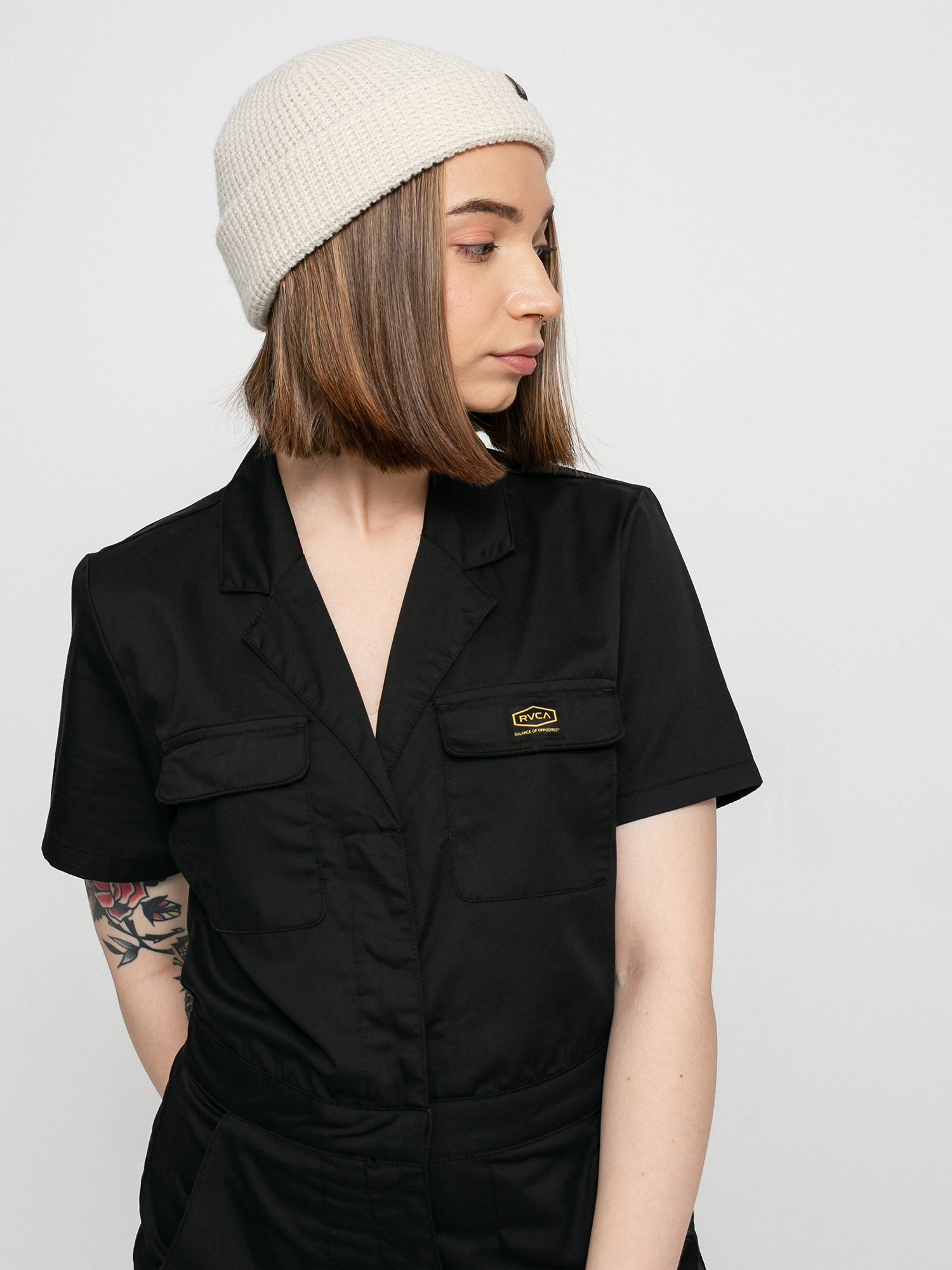 Womens RVCA Recession Jumpsuit Overall (rvca black)