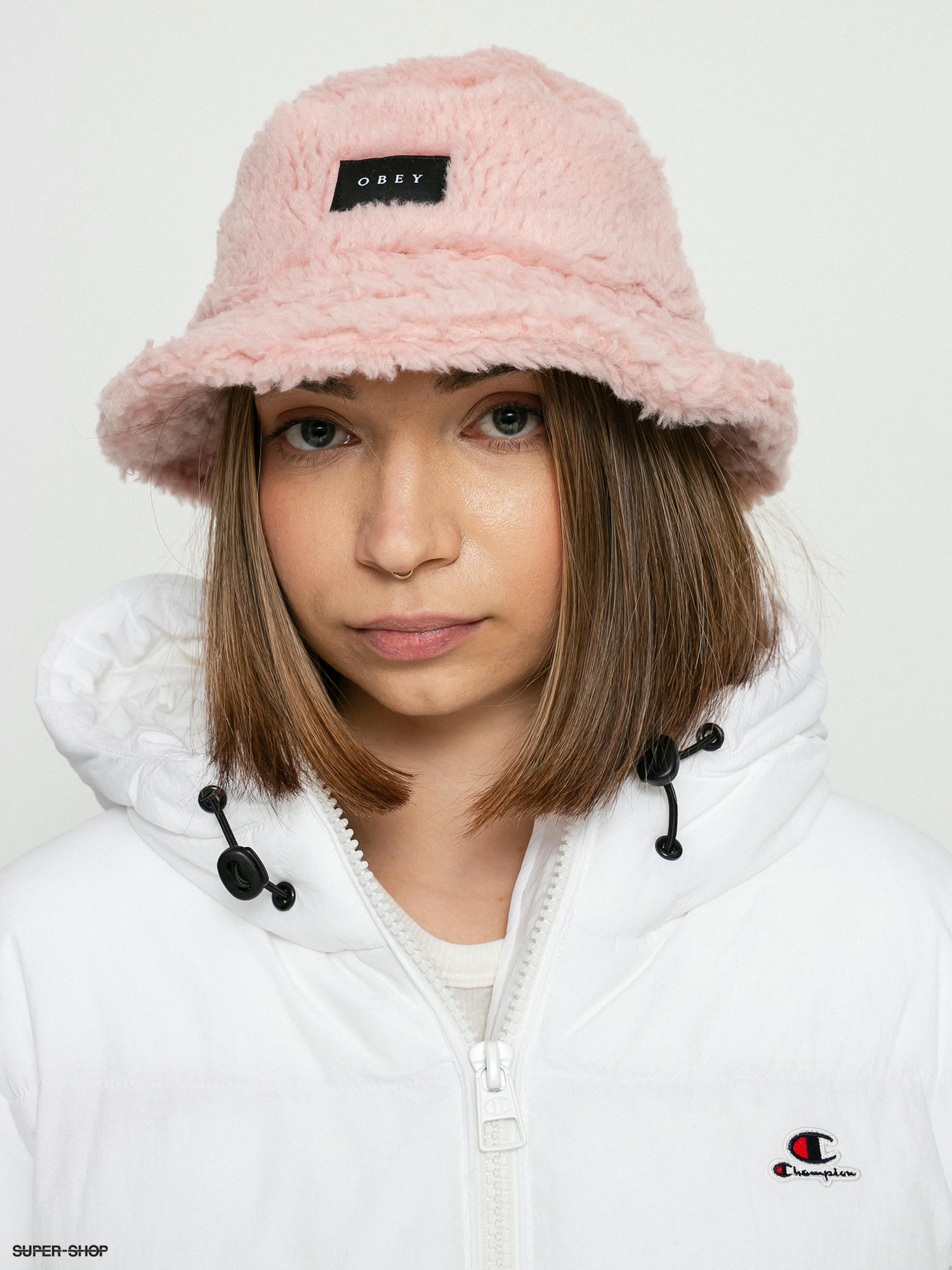 pink sherpa hat