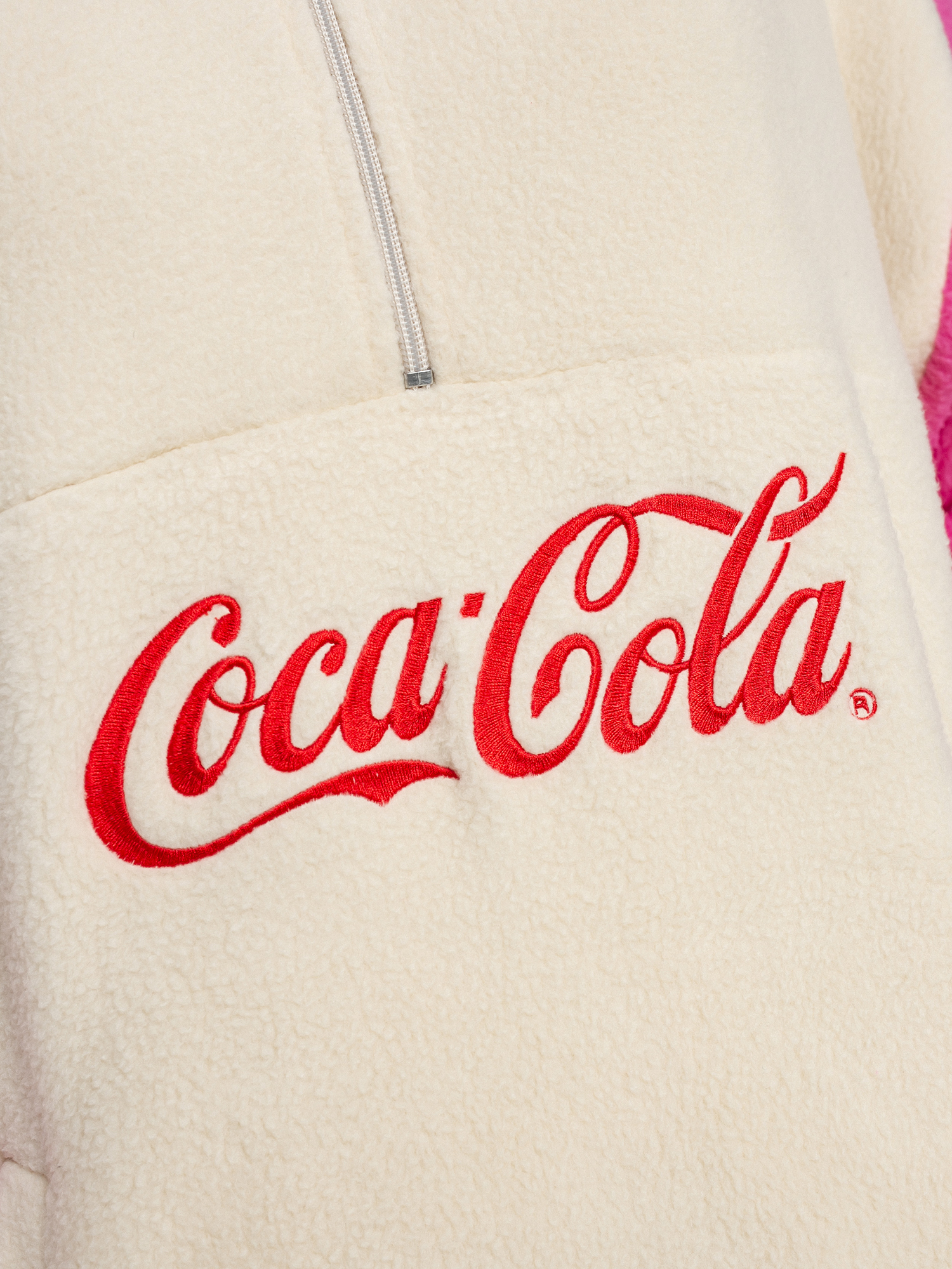 Local Heroes Coca Cola Zip Up Sweatshirt Wmn (beige/pink)