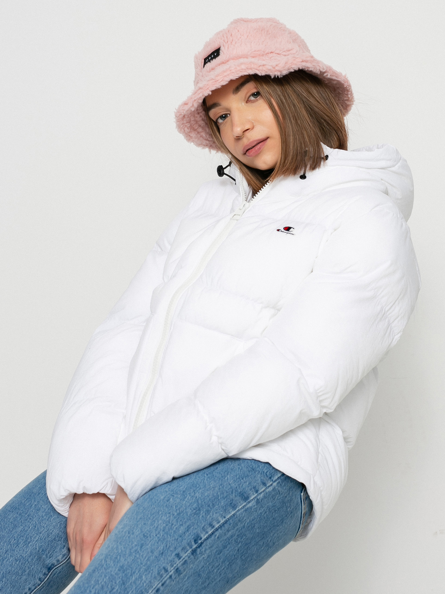 Champion Hooded Jacket 114577 Jacke Wmn (wht)