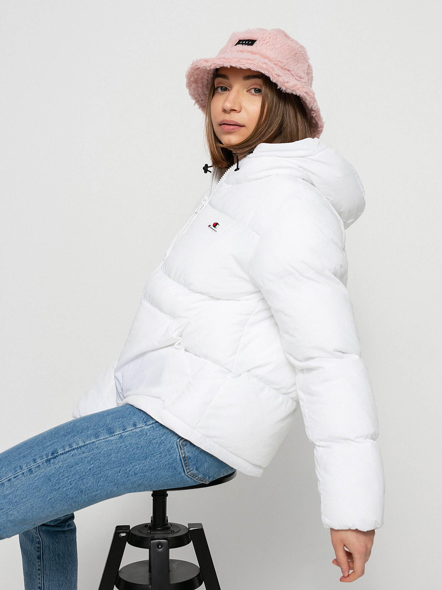 Champion Hooded Jacket 114577 Jacke Wmn (wht)