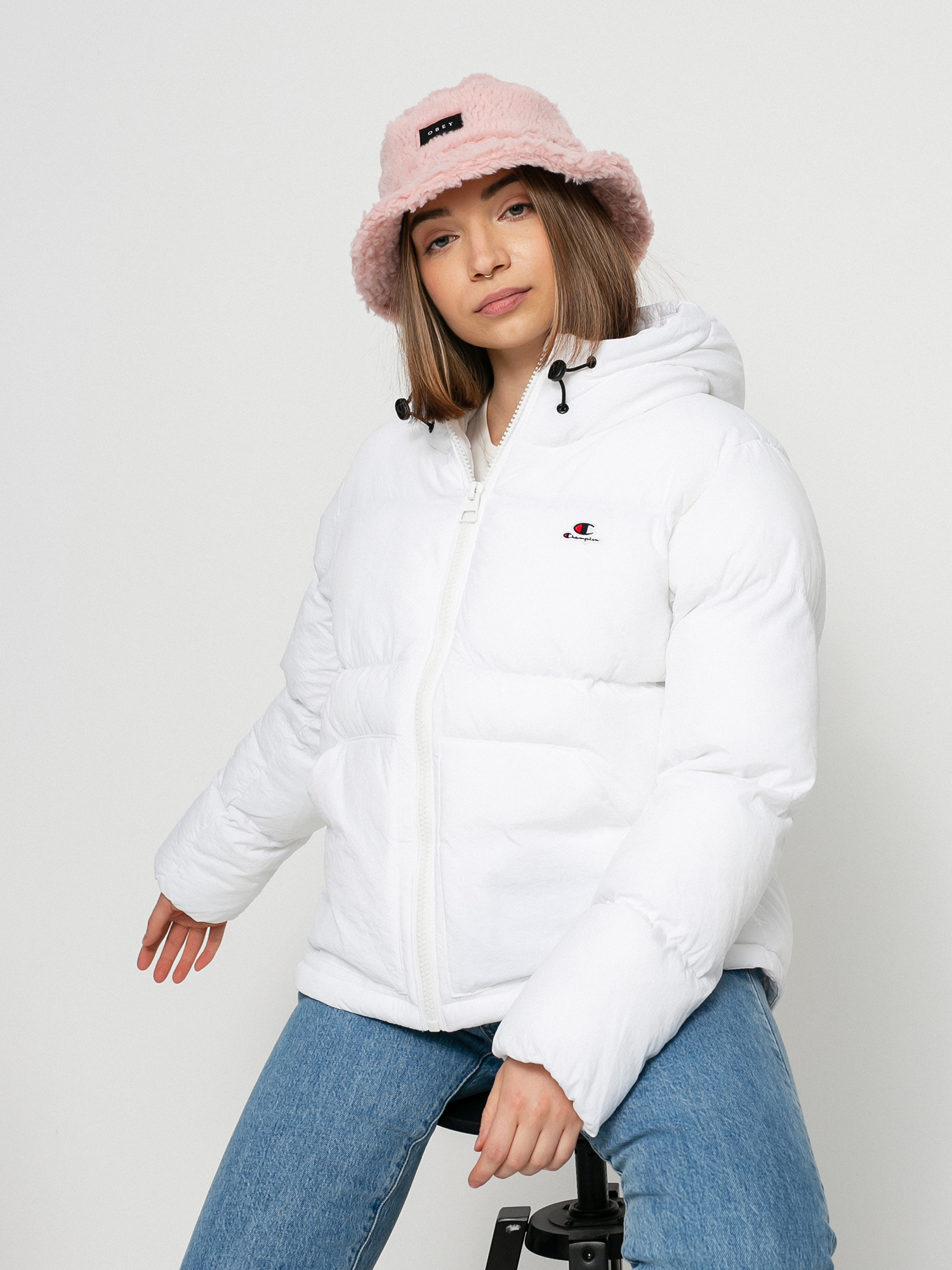 Champion Hooded Jacket 114577 Jacke Wmn (wht)
