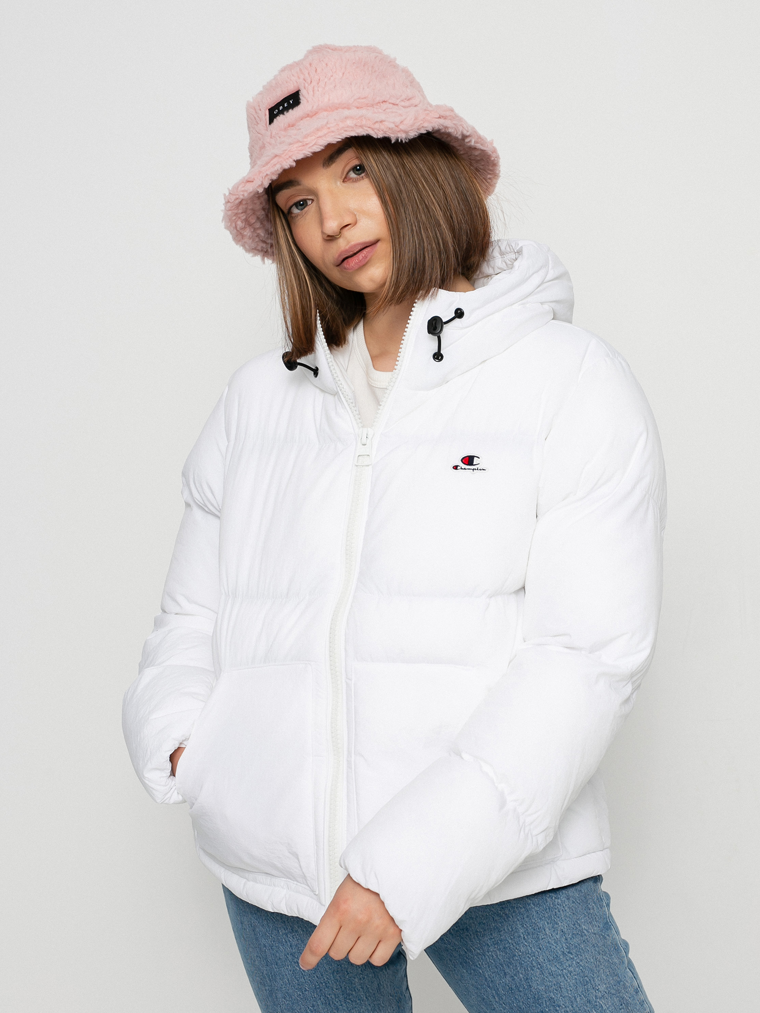Champion Hooded Jacket 114577 Jacke Wmn (wht)