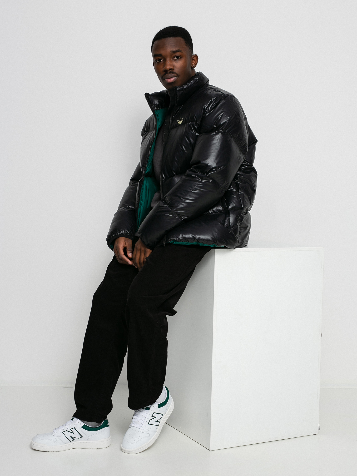 adidas Tj Puff Jacke (black/cgreen)