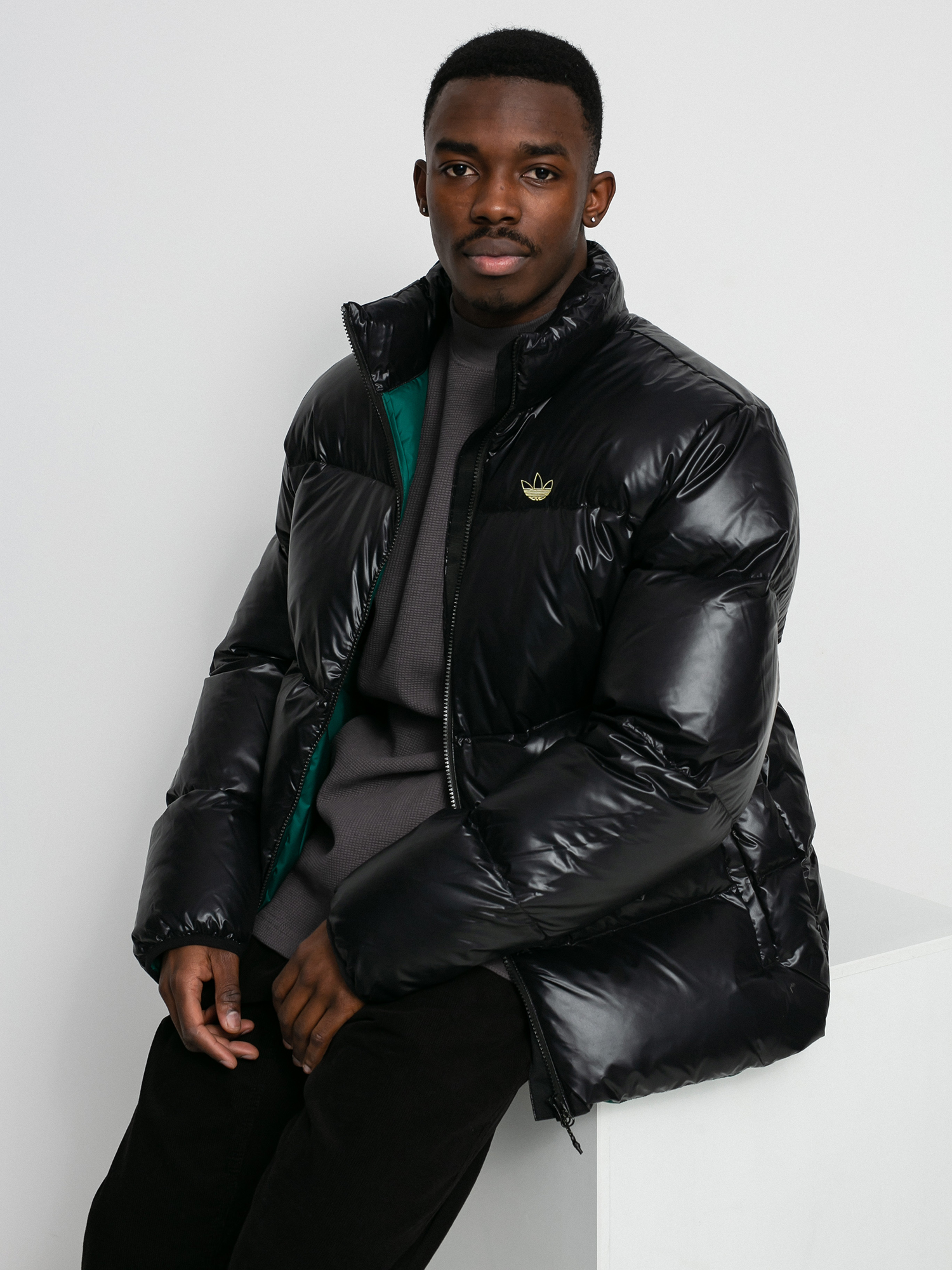 adidas Tj Puff Jacke (black/cgreen)