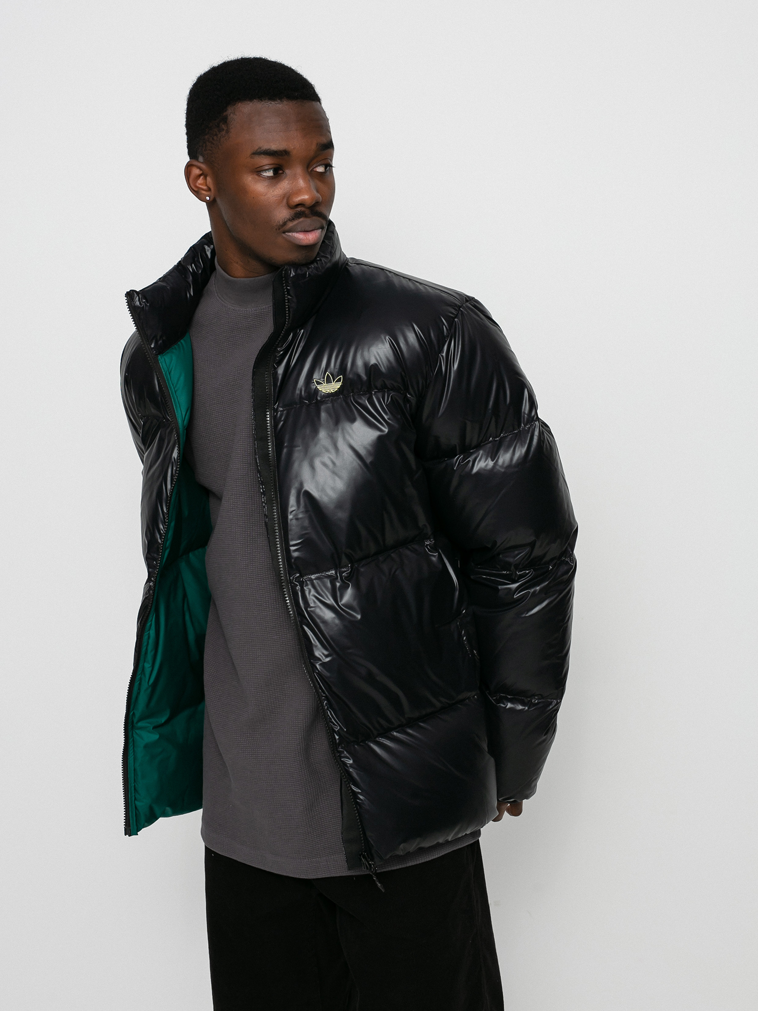 adidas Tj Puff Jacke (black/cgreen)