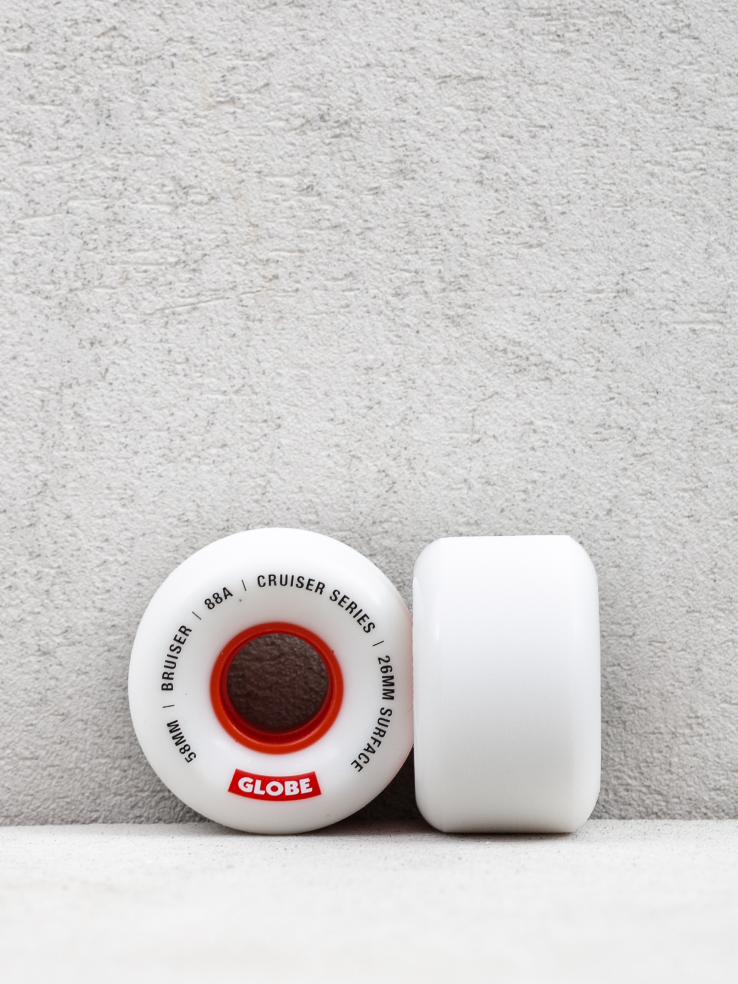 Globe Bruiser Wheels (white/red)