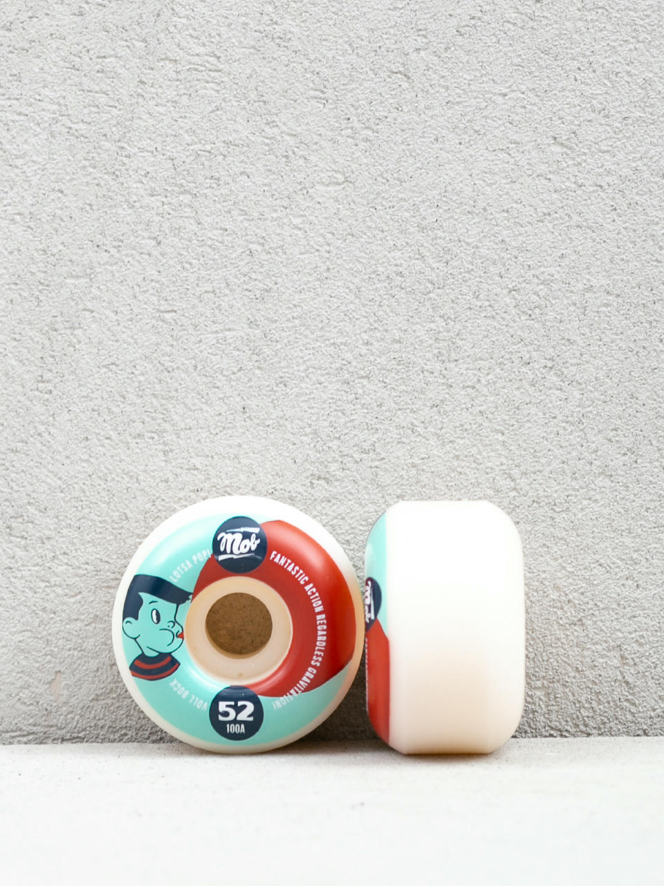 Mob Skateboards Pop Wheels (teal/red)