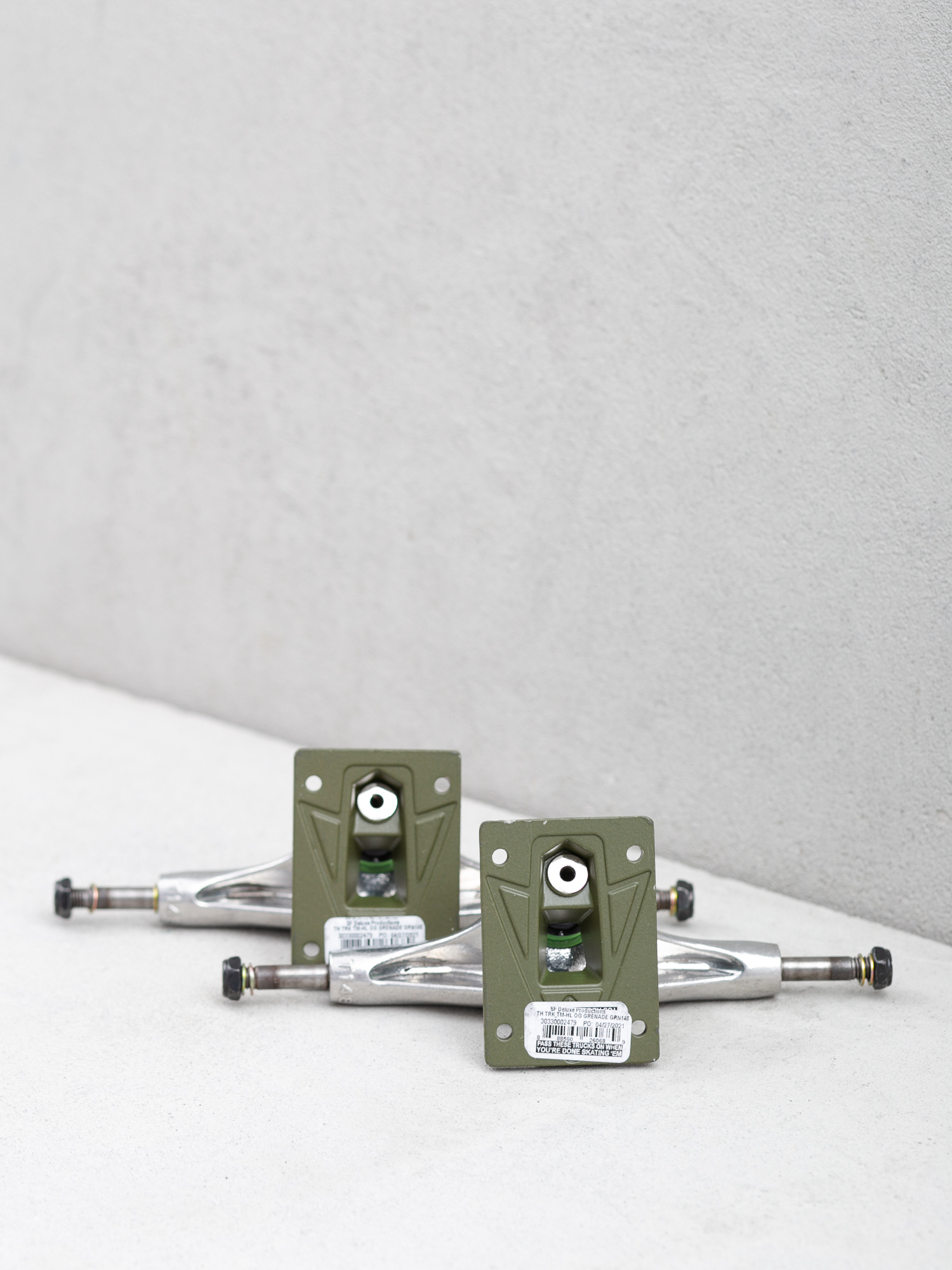 Thunder Og Grenade HL Trucks (silver/military green)