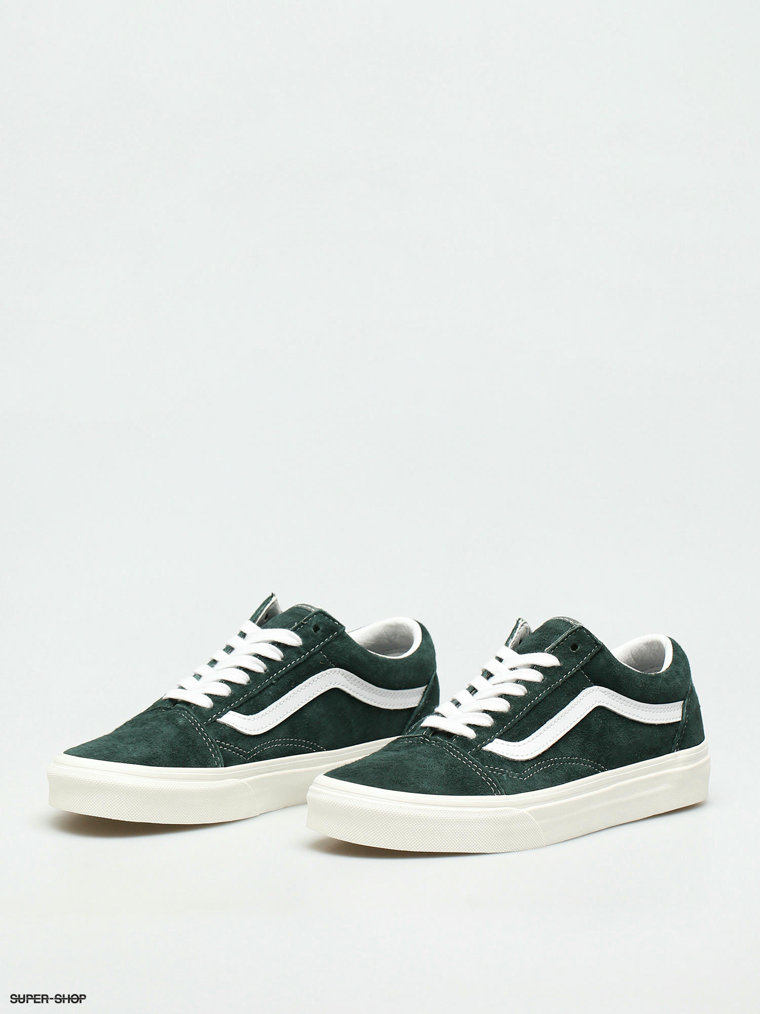 pine green vans old skool