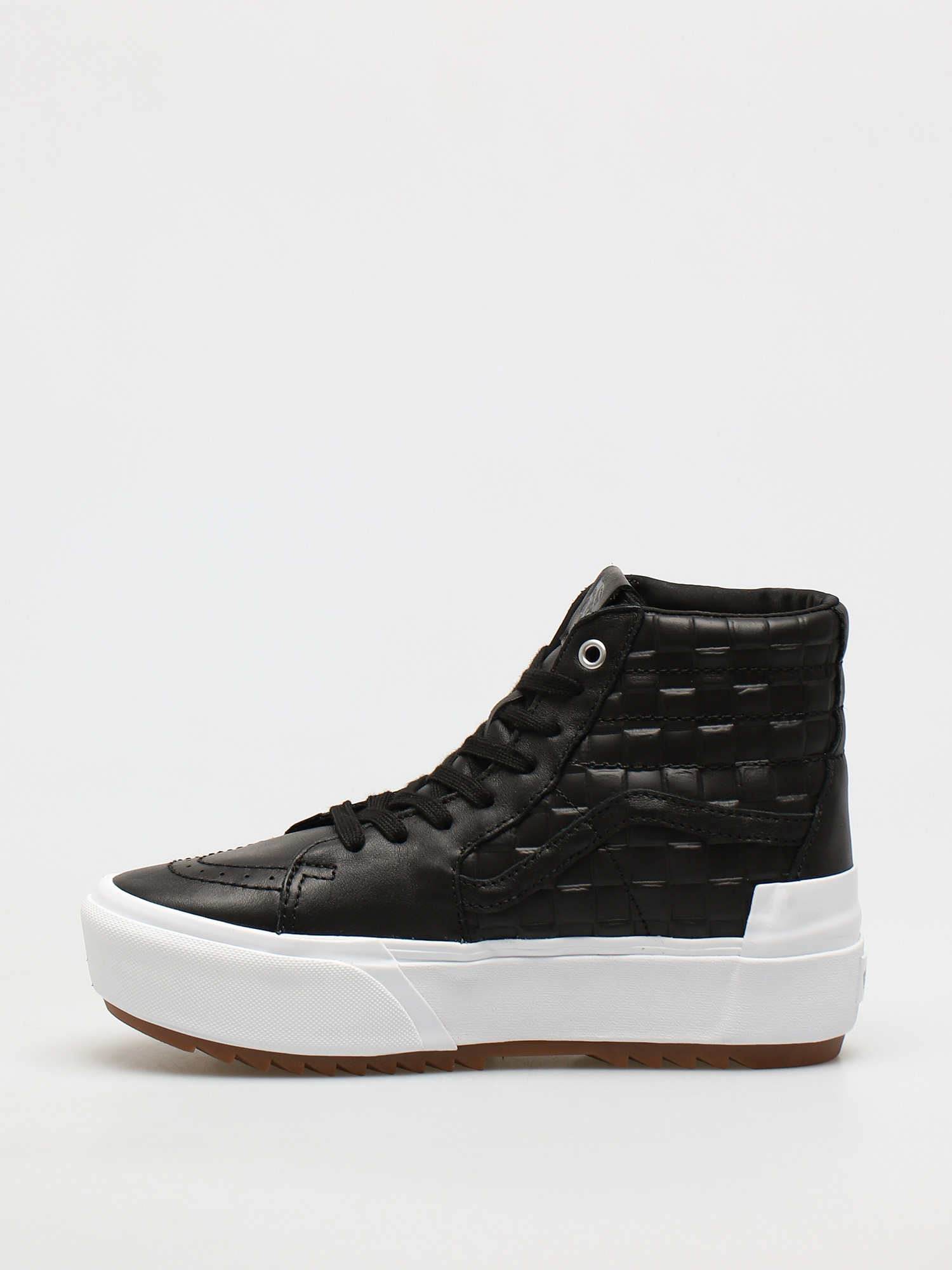 Vans Sk8 Hi Stacked Shoes (emboss check/black/true white)