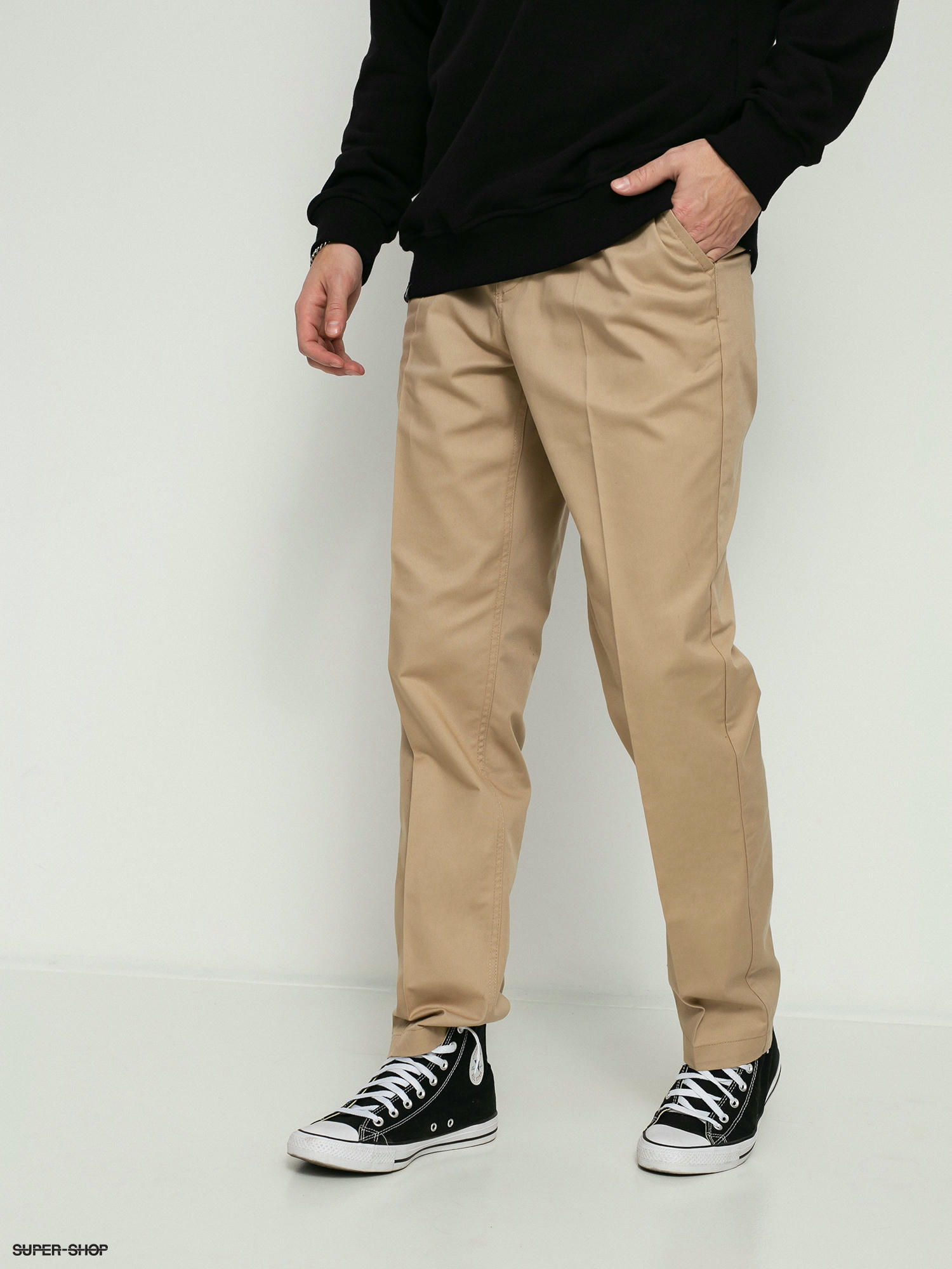 Ankle pants made of tencel with cotton khaki  YOKKO