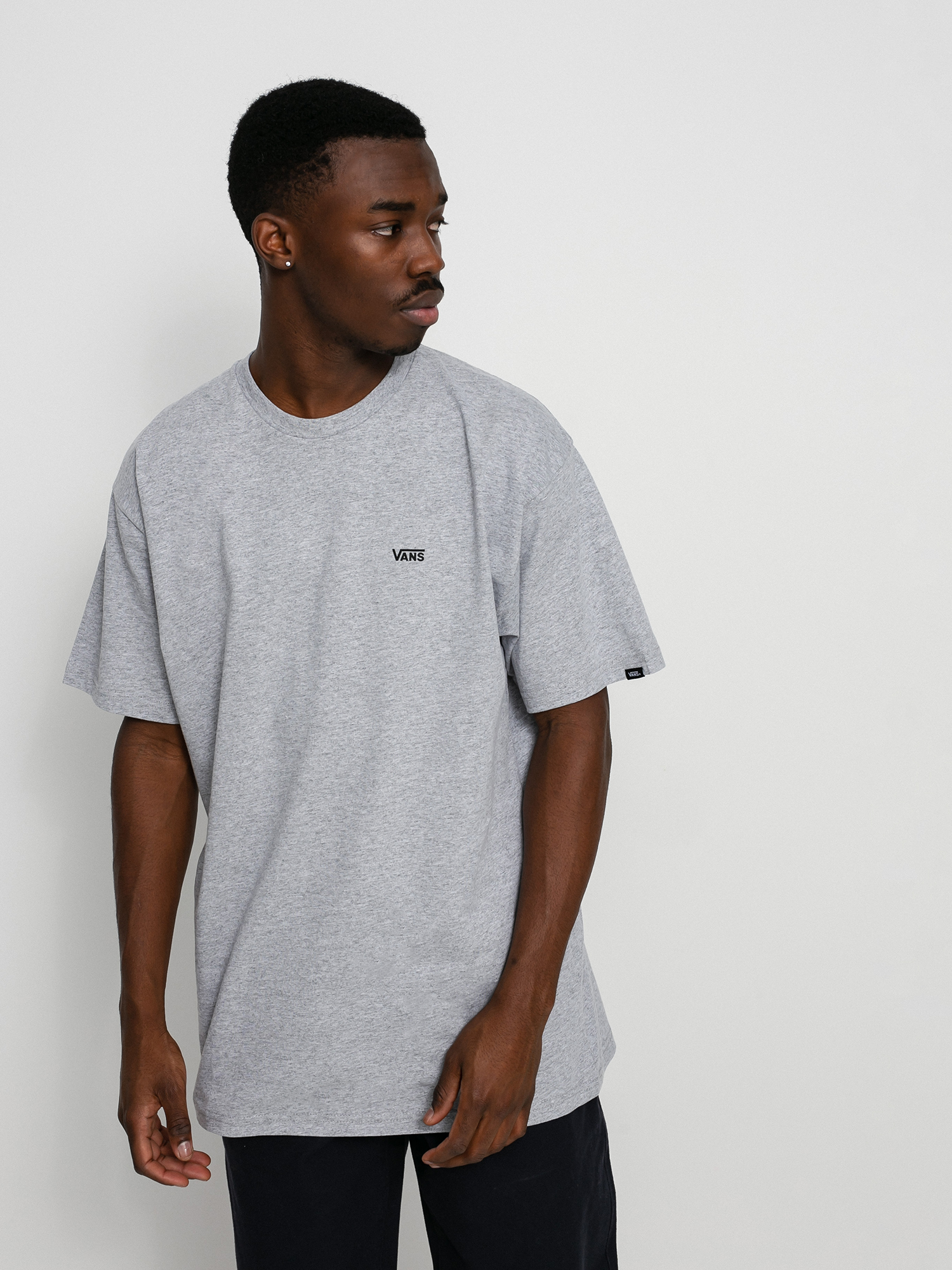 Vans Left Chest Logo T-shirt (athletic heather/black)