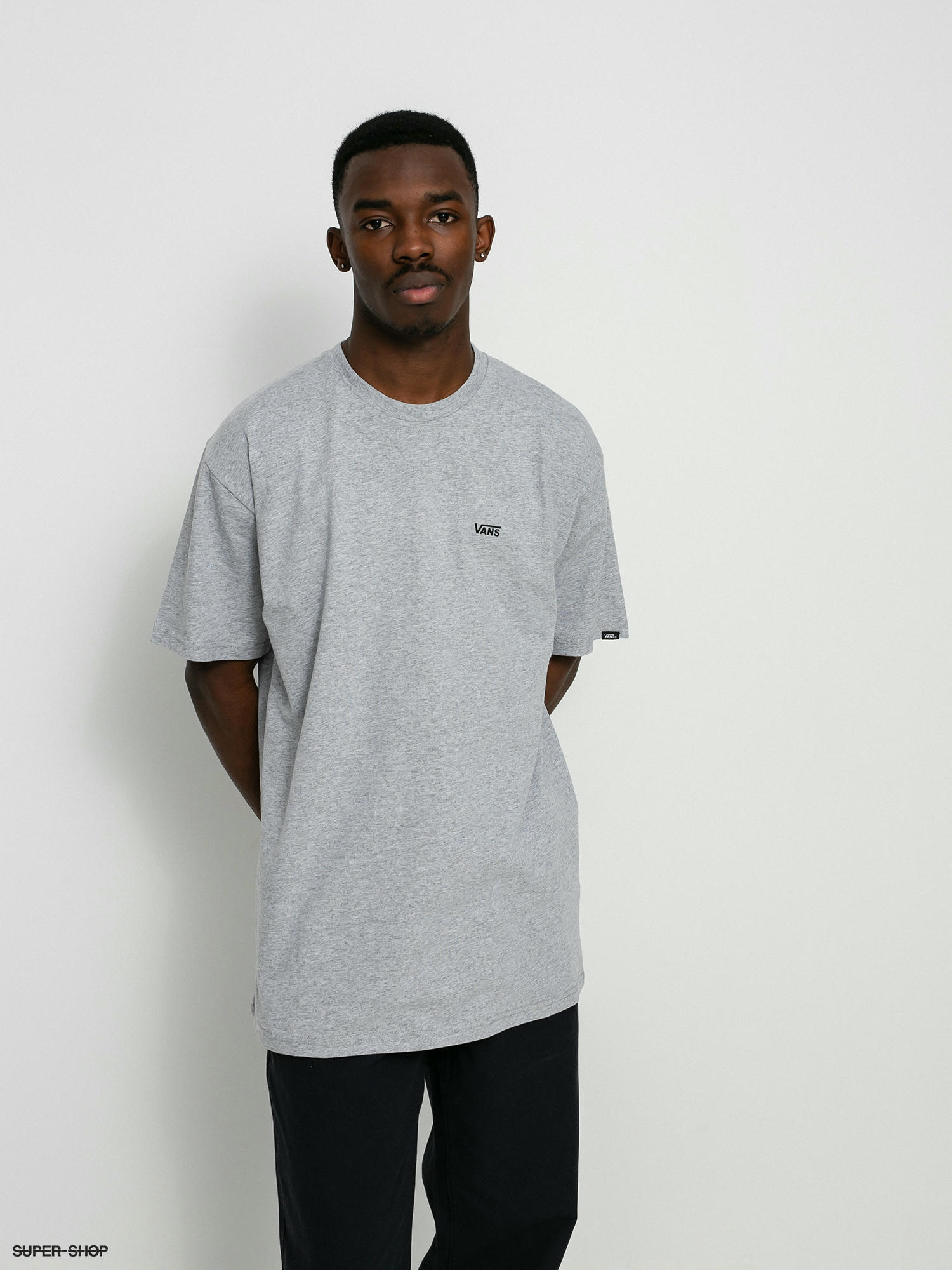 Vans Left Chest Logo T-shirt (athletic heather/black)