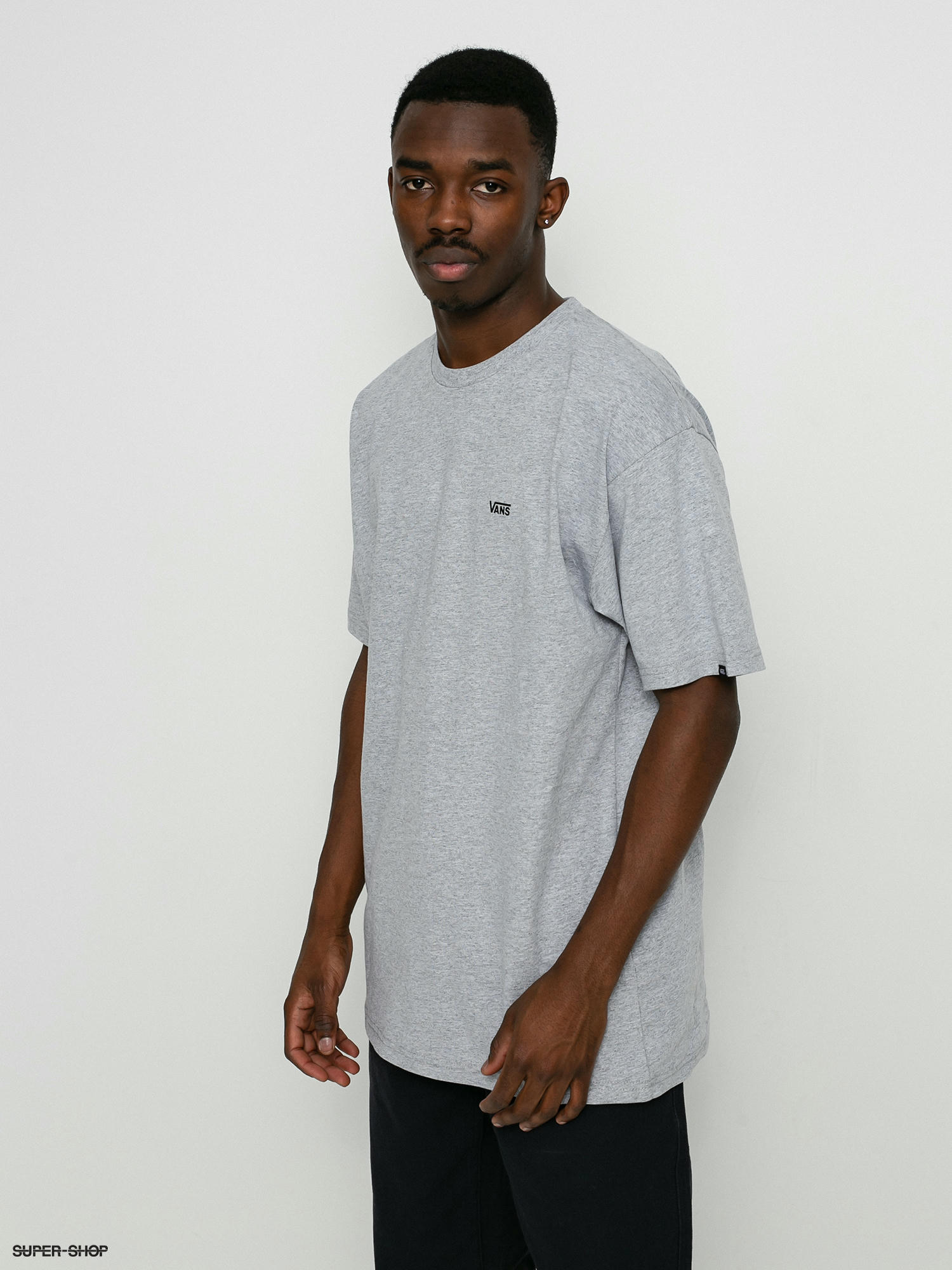 Vans Left Chest Logo T-shirt (athletic heather/black)