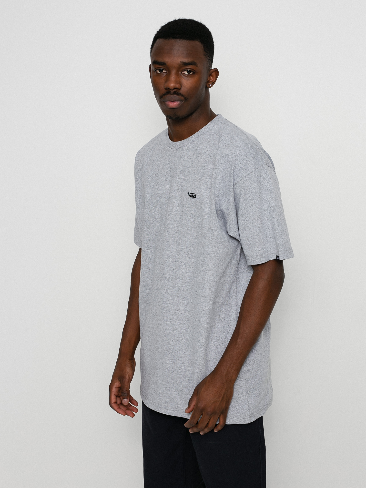Vans Left Chest Logo T-shirt (athletic heather/black)