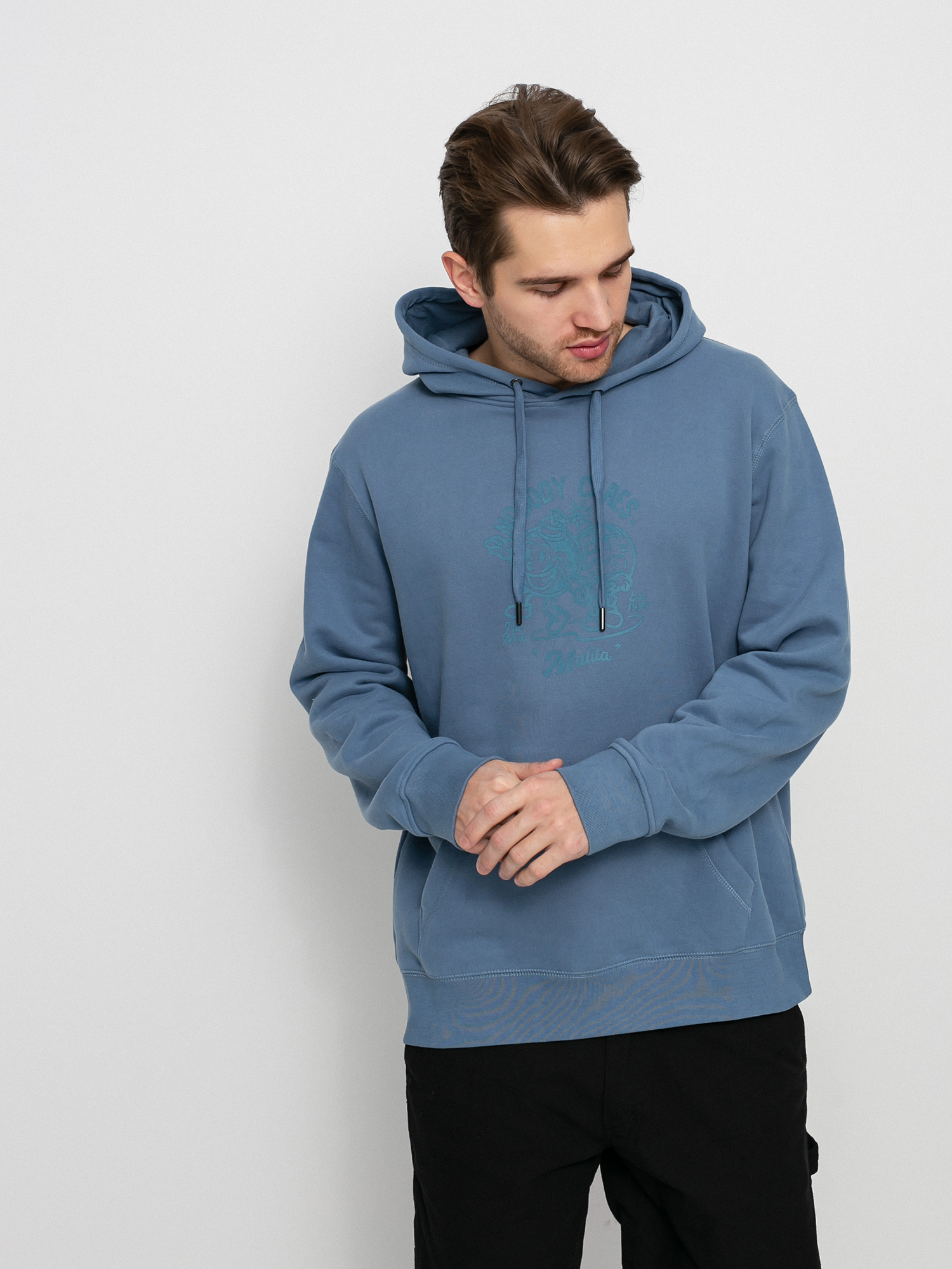 Malita Nobody Cares HD Hoodie (blue)