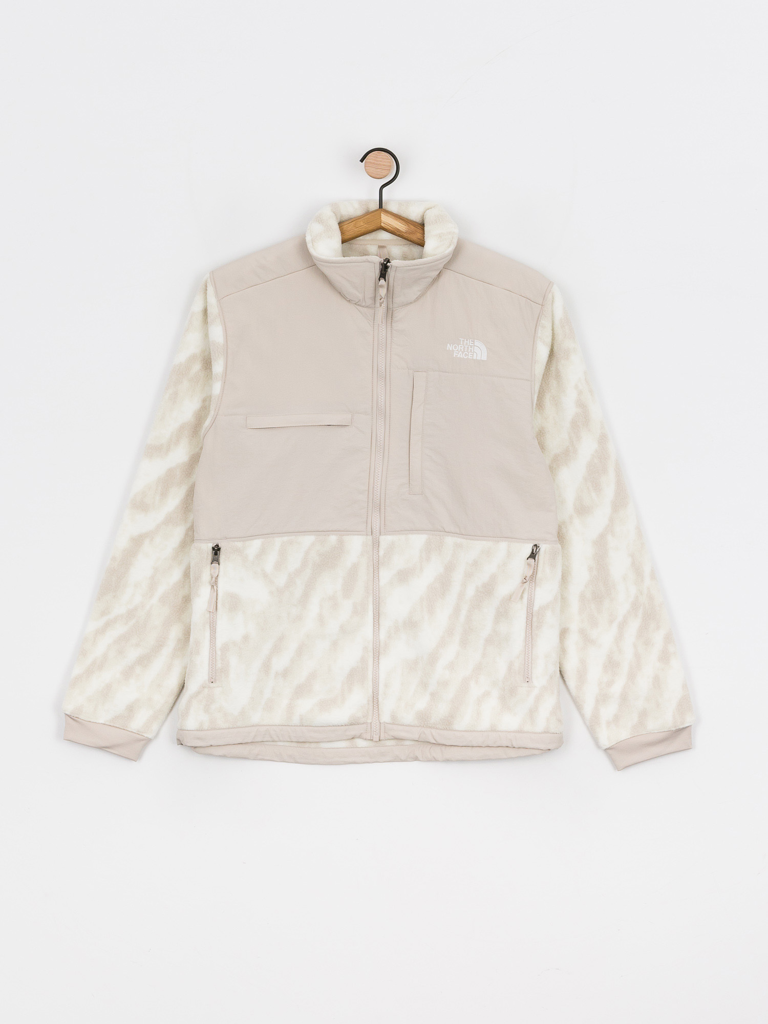 Herren The North Face Denali 2 Fleecejacke (silver grey wooden tiger print)