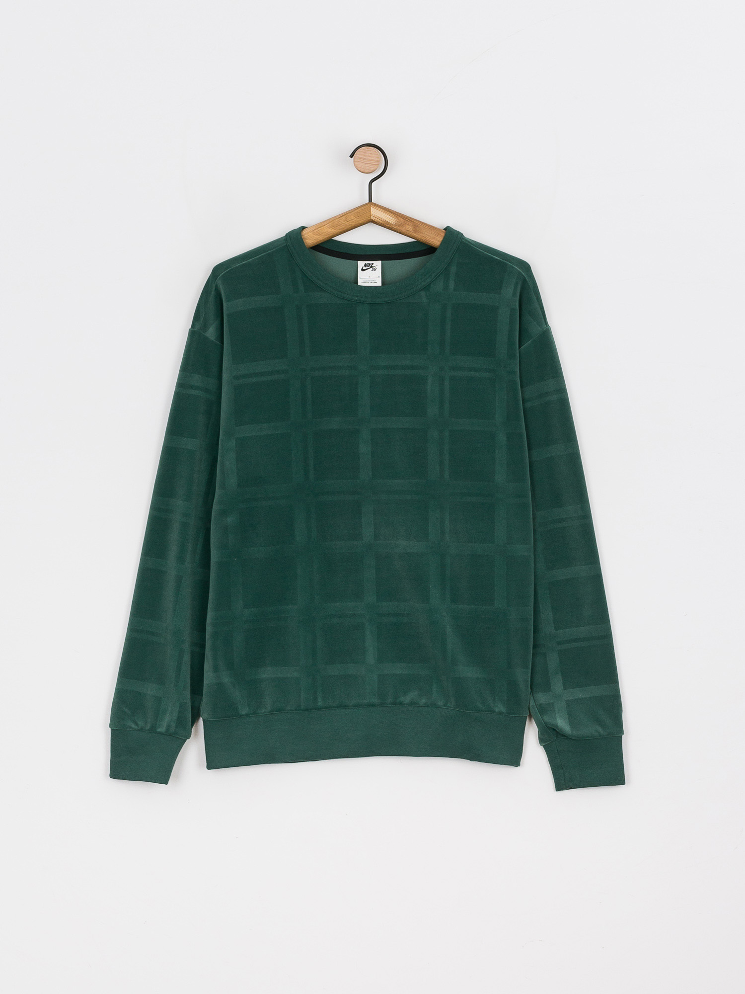Nike SB Plaid Crew Sweater (noble green/noble green)