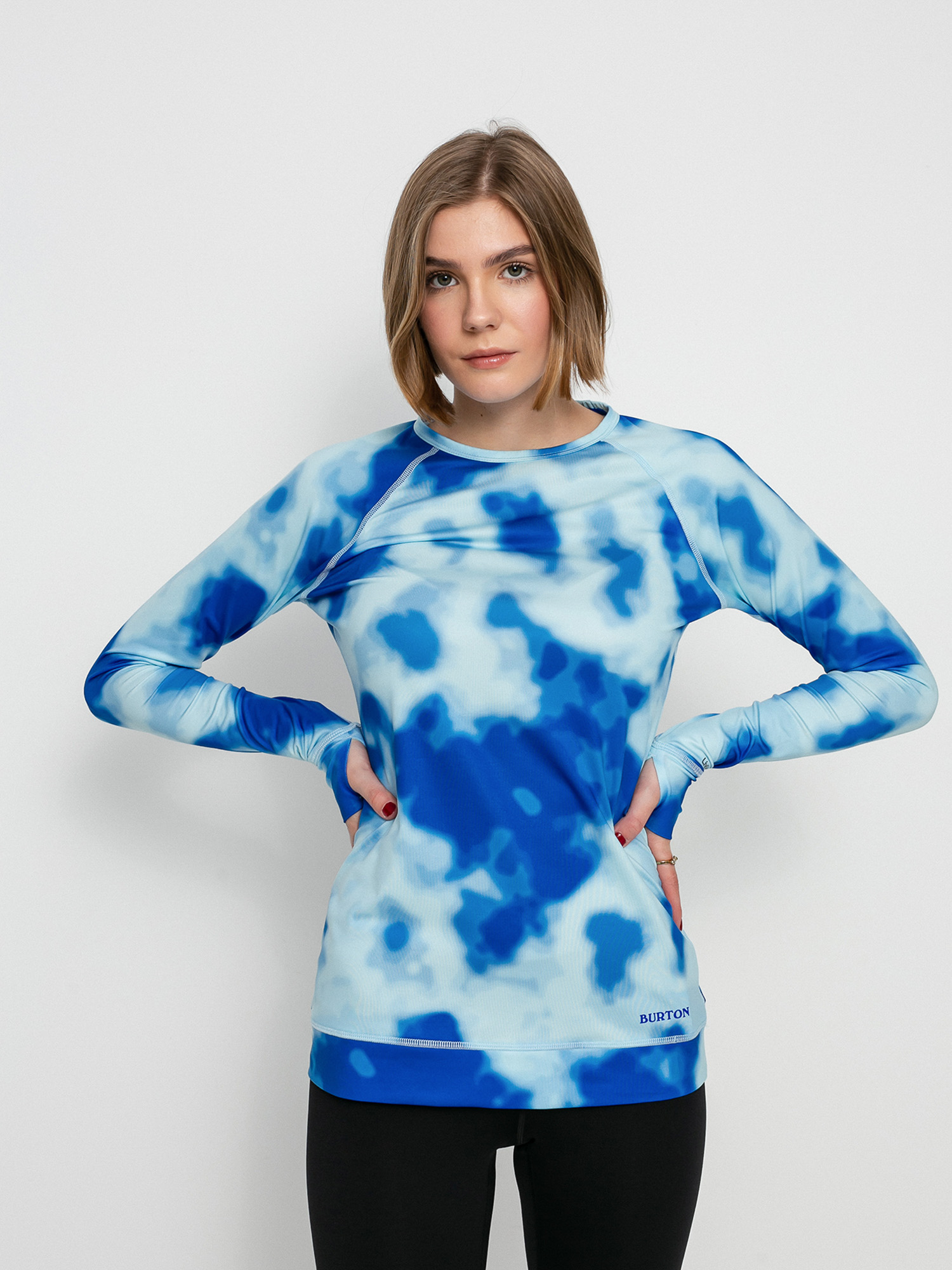 Womens Burton Lightweight X Base Layer Active longsleeve (cobalt abstract dye)