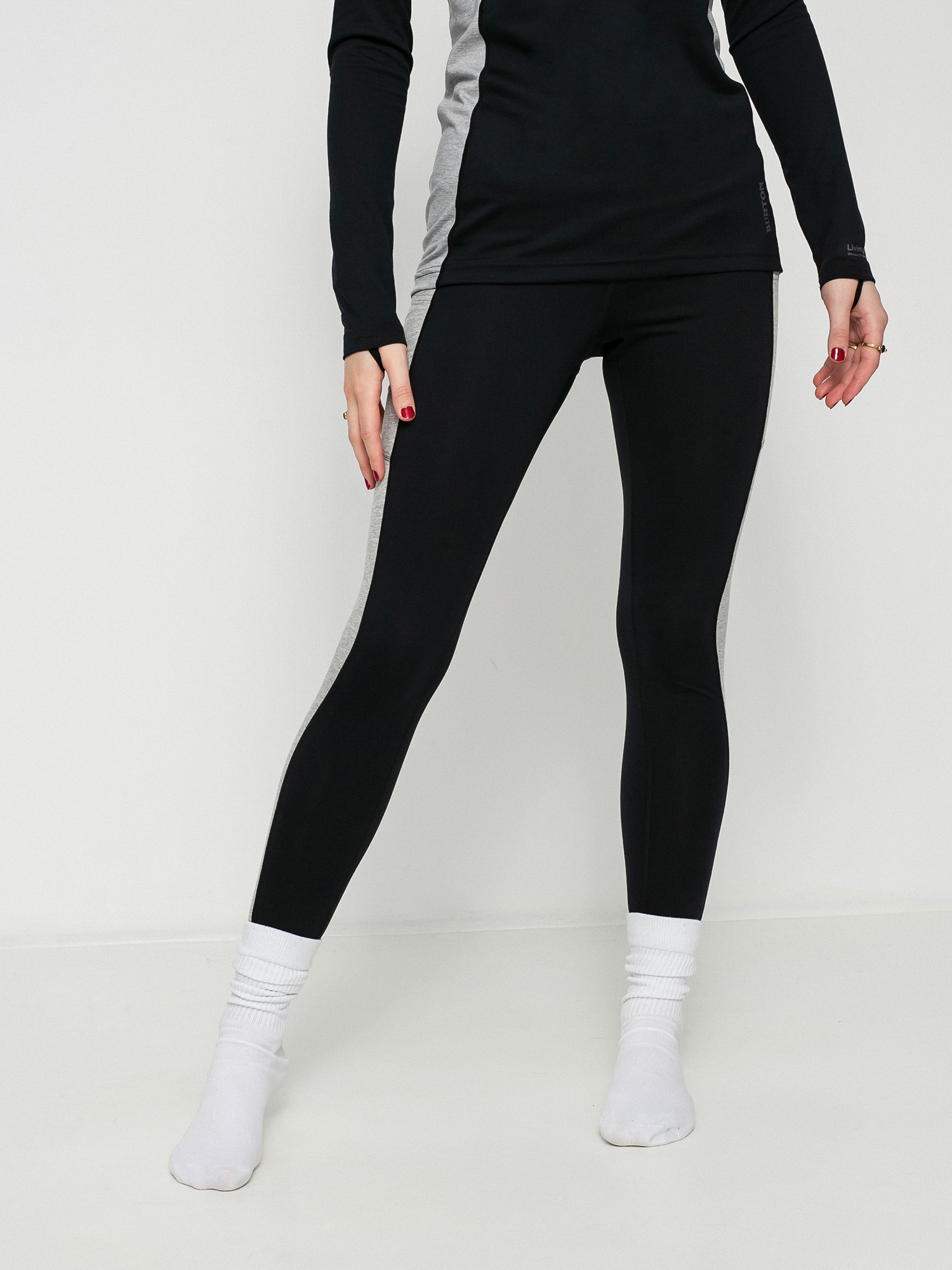 Womens Burton Midweight X Base Layers Active leggings (true black/gray heather)