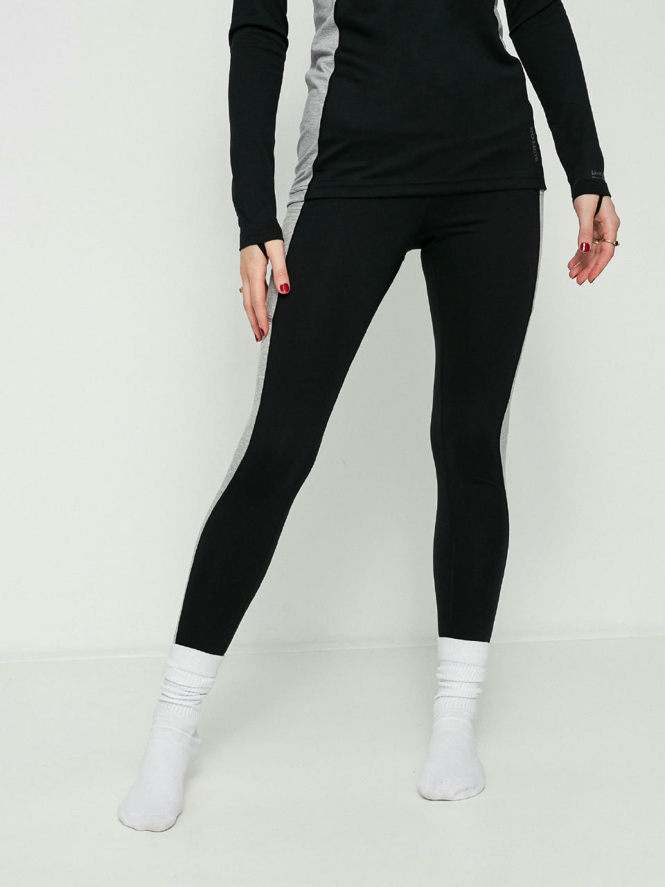 Damen Burton Midweight X Base Layers Funktionsleggins (true black/gray heather)