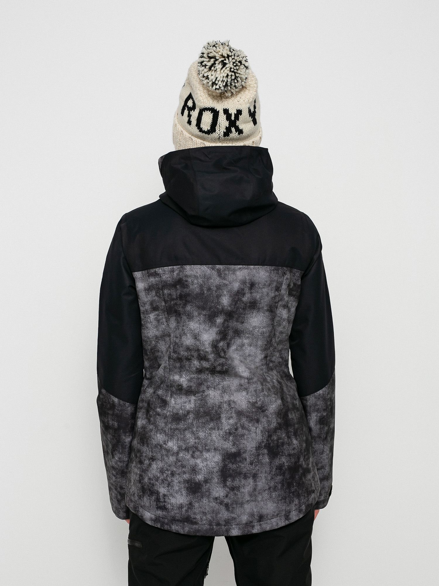 womens black pullover snowboard jacket