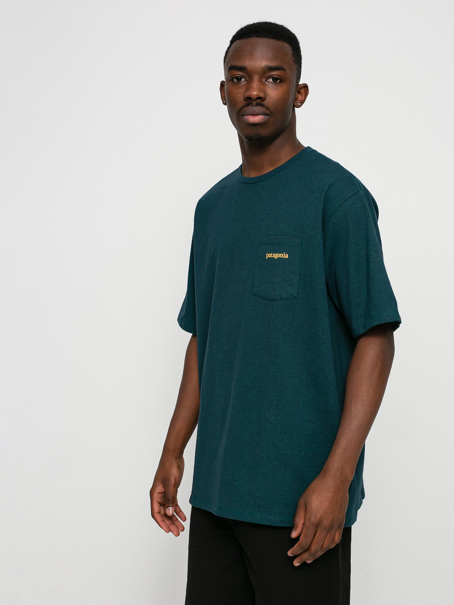 Patagonia Line Logo Ridge Pocket Responsibili T-shirt (dark borealis green)
