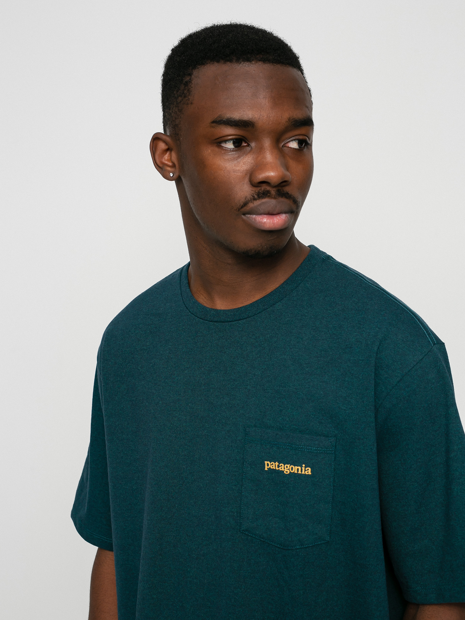 Patagonia Line Logo Ridge Pocket Responsibili T-shirt (dark borealis green)