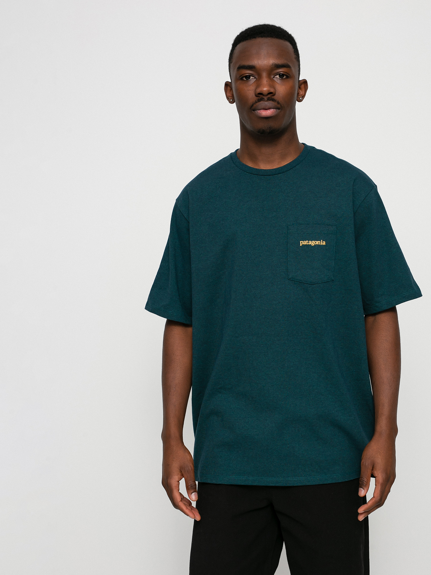 Patagonia Line Logo Ridge Pocket Responsibili T-shirt (dark borealis green)