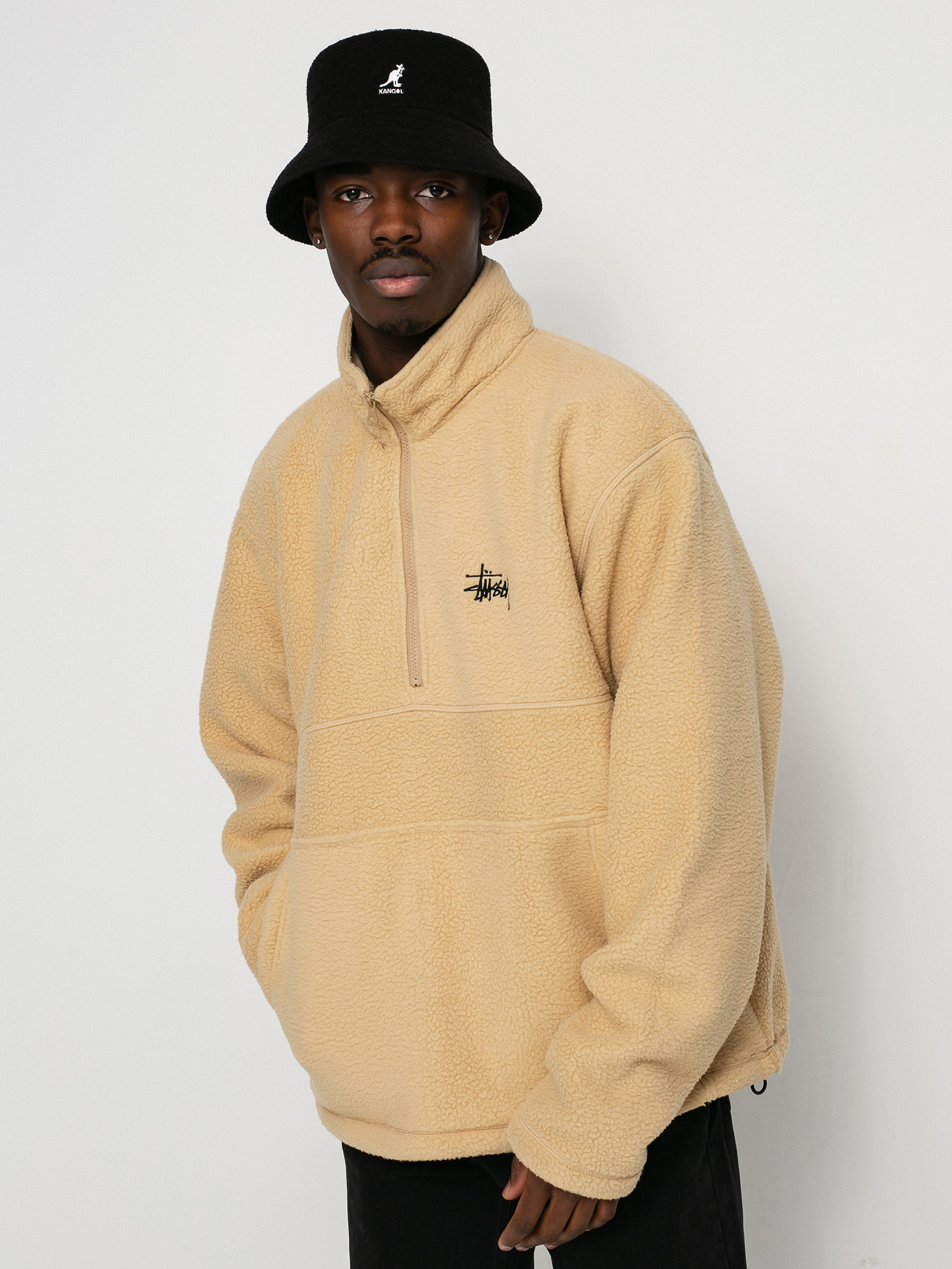 Stussy Half Zip Mock Neck Fleece beige (beige)