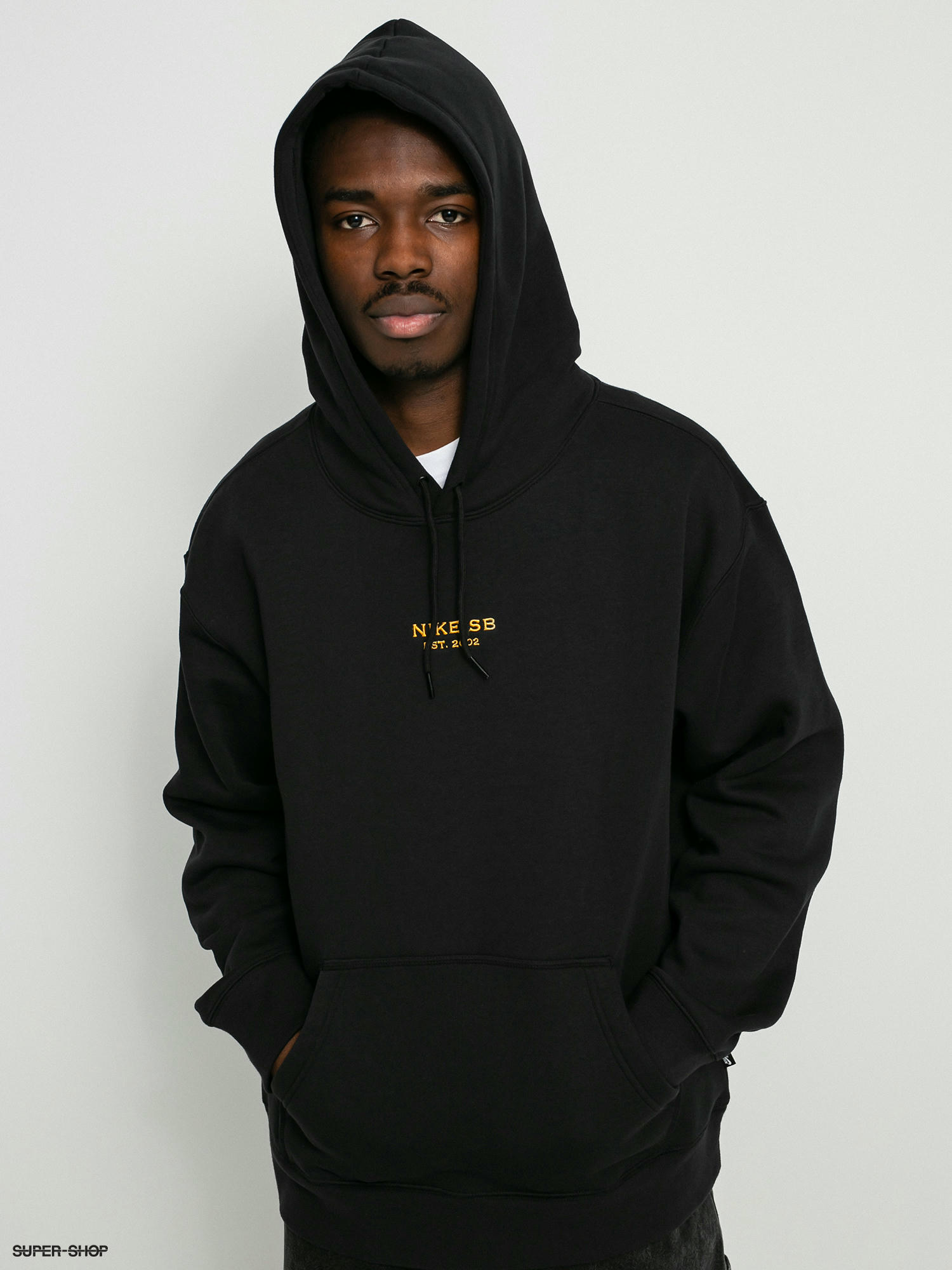 nike black and gold just do it hoodie