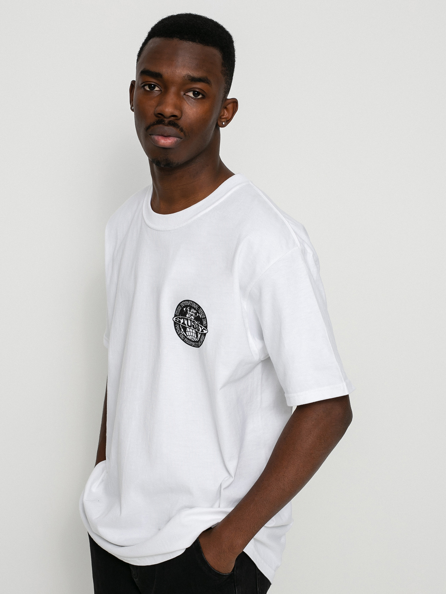 Stussy Worldwide Dot T-shirt (white)