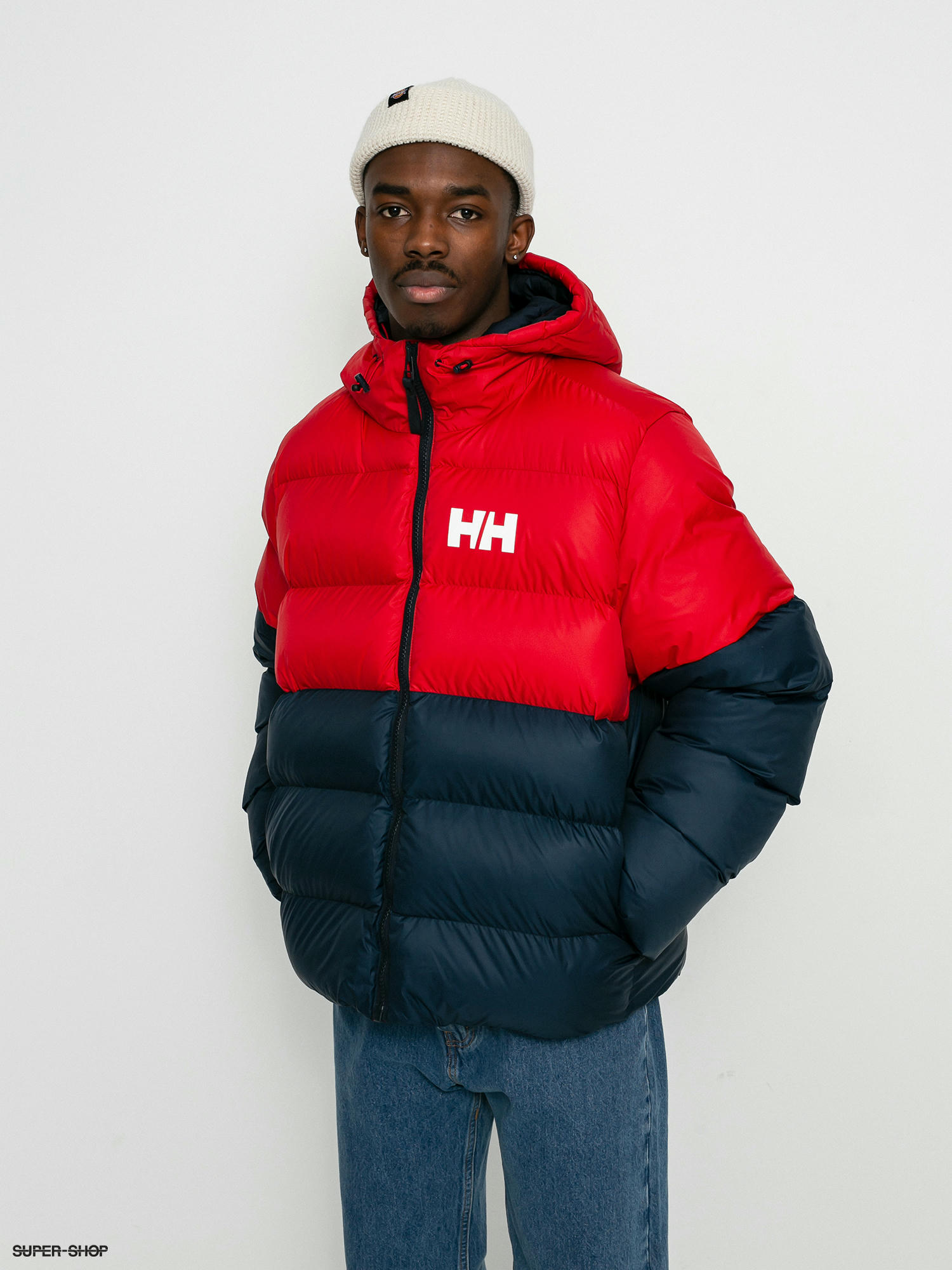 mens red helly hansen jacket