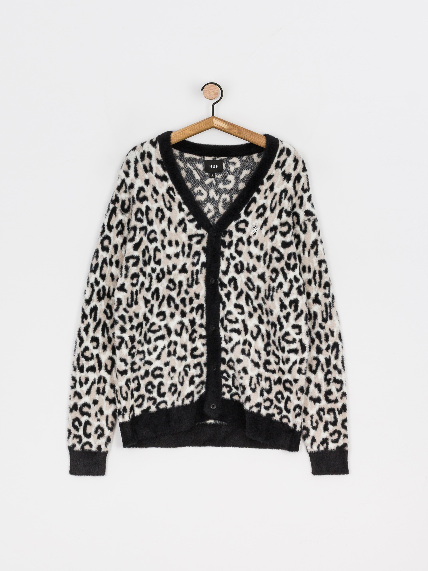 HUF Snow Leopard Cardigan (white)