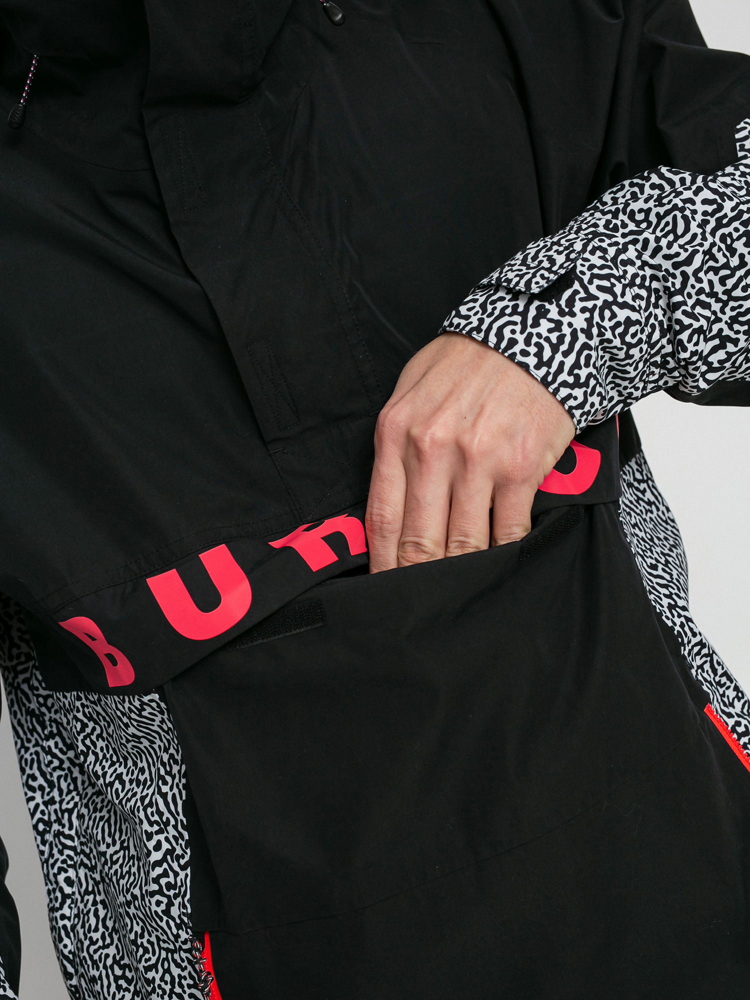 Burton Frostner Anorak Snowboard jacket - black (true black/pj print)