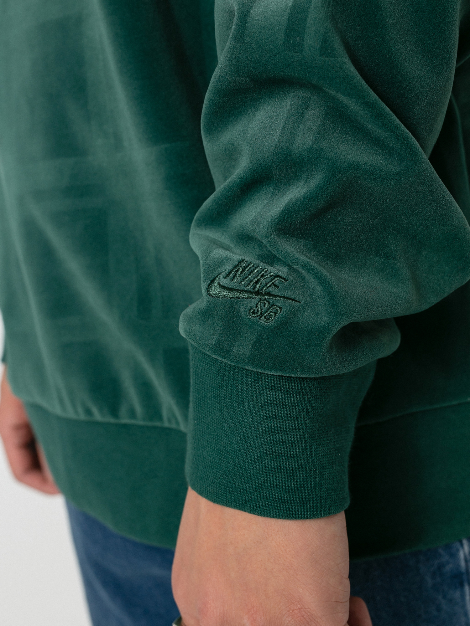 Nike SB Plaid Crew Sweater (noble green/noble green)