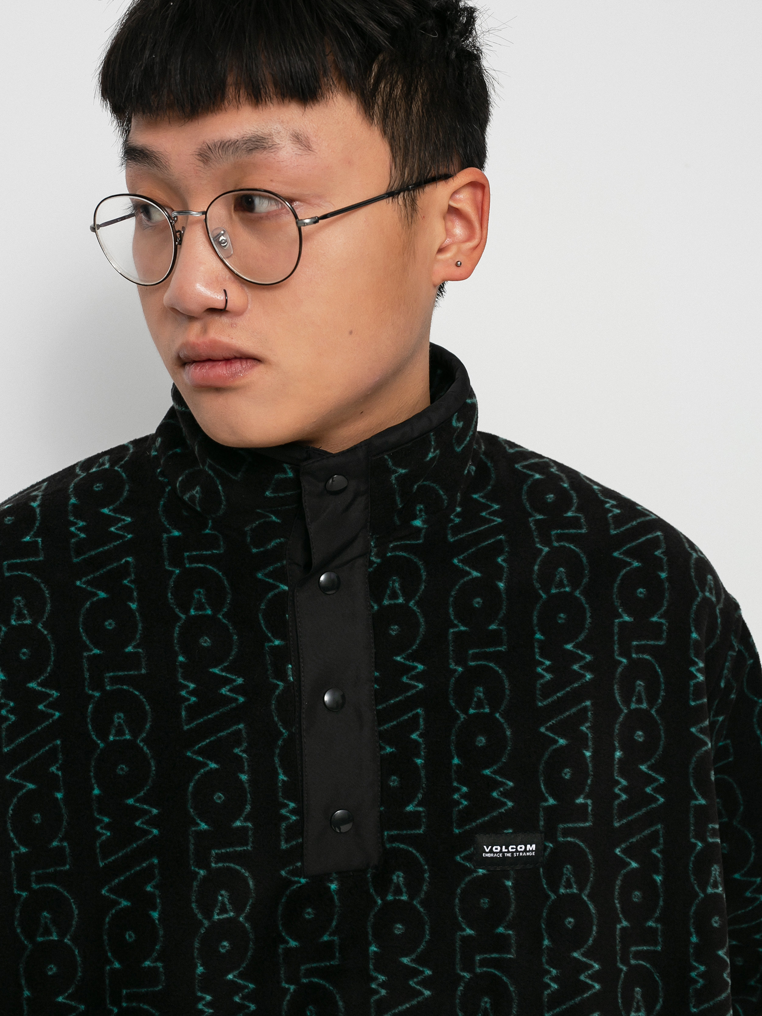 mock collar sweatshirt